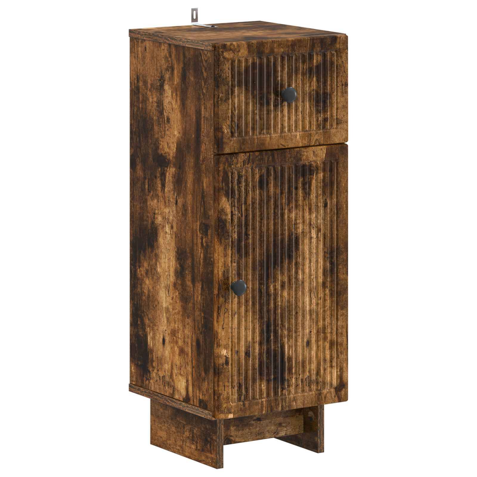 vidaXL 4-teiliges Badezimmer-Schrank-Set EDE Raucheiche Holzwerkstoff