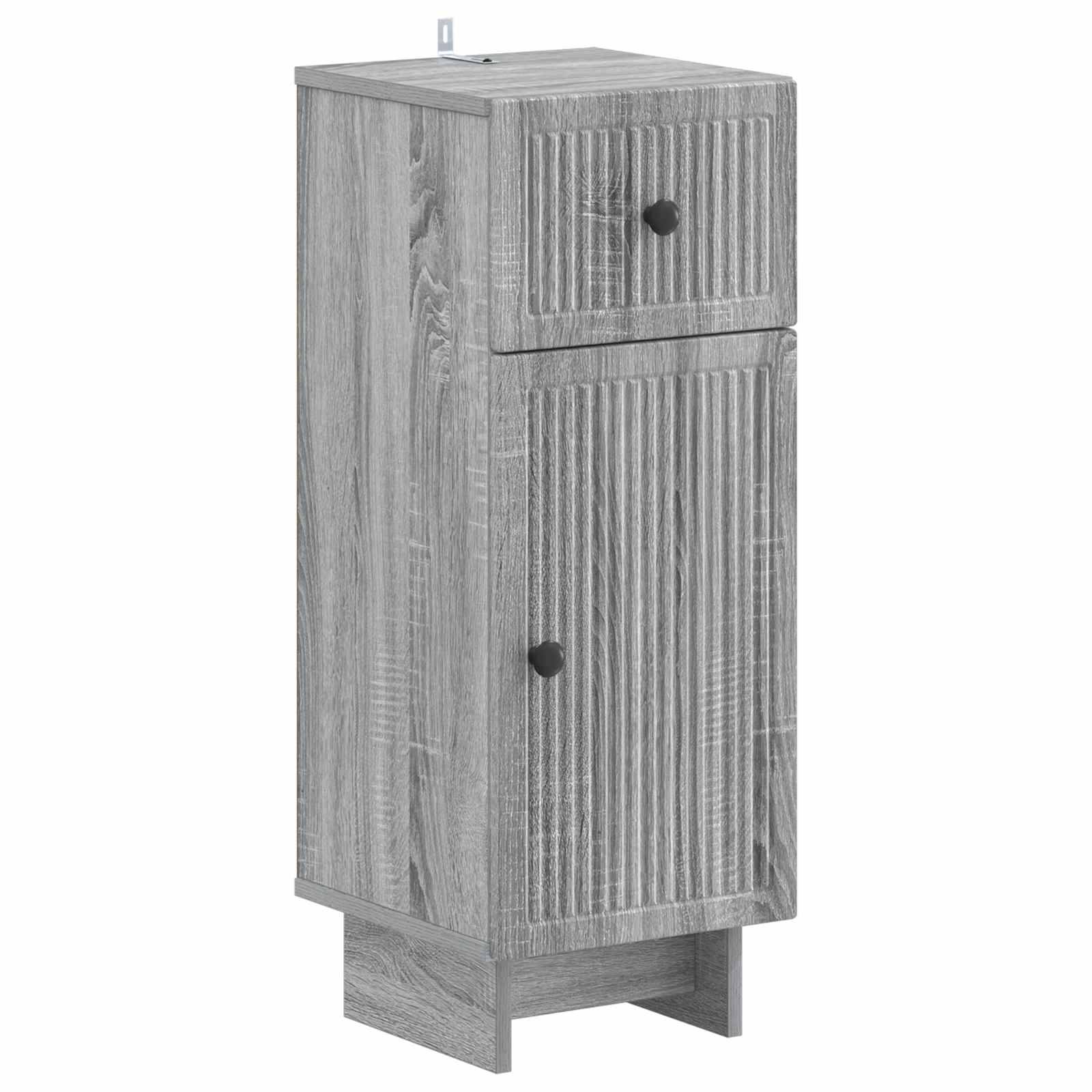 vidaXL 4-teiliges Badezimmer-Schrank-Set EDE Sonoma-Grau Holzwerkstoff