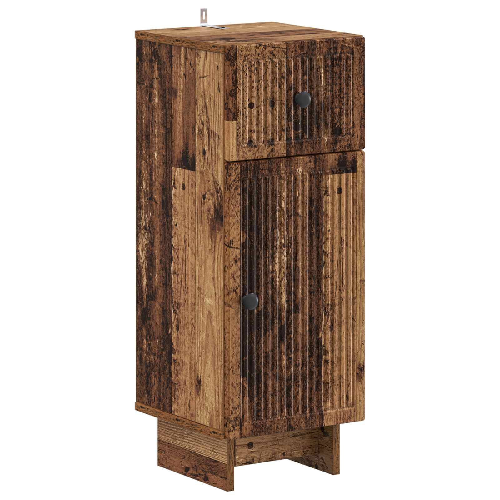 vidaXL 2-teiliges Badezimmer Schrank Set EDE Altholz Holzwerkstoff