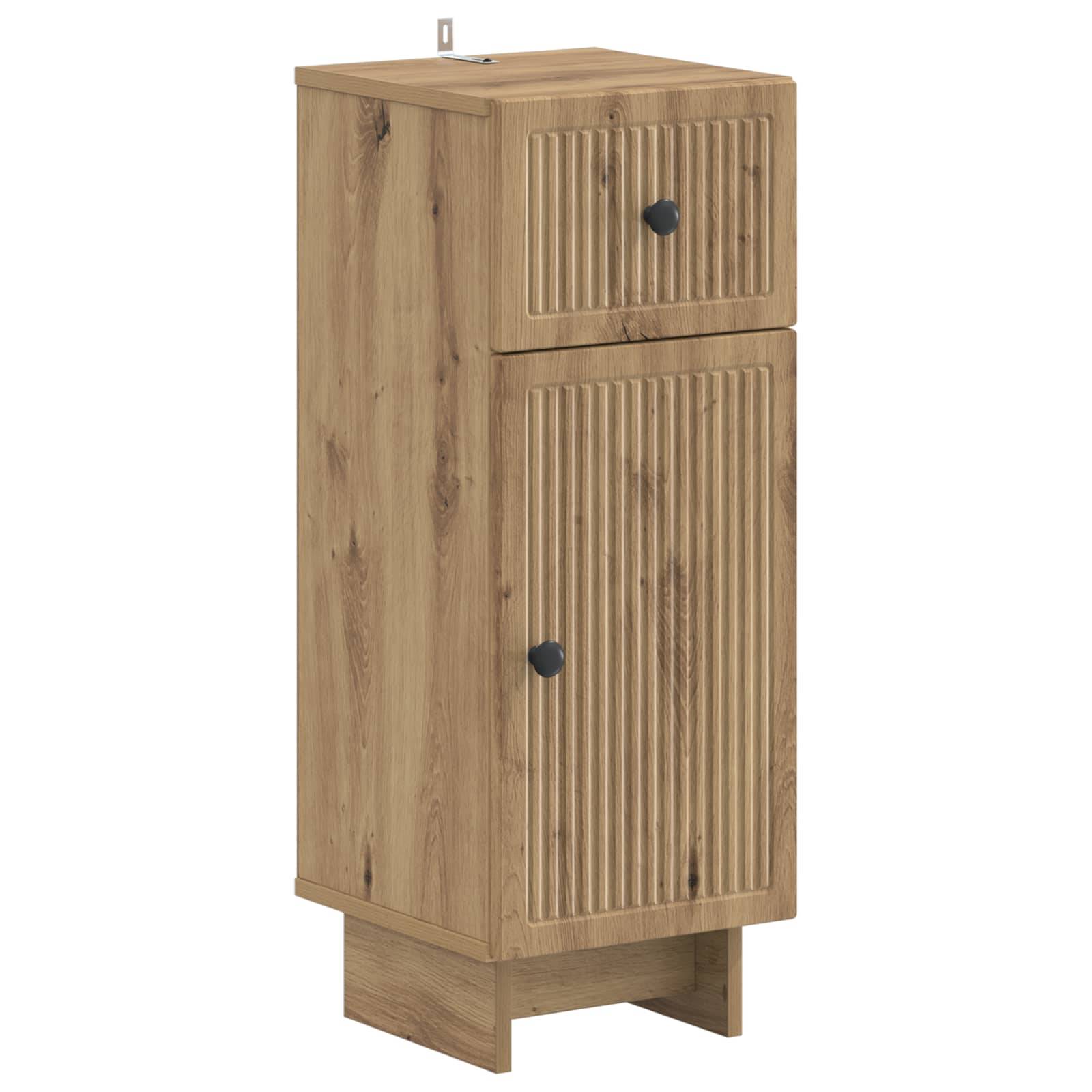 vidaXL 4-teiliges Badezimmer-Schrank-Set EDE Artisan-Eiche