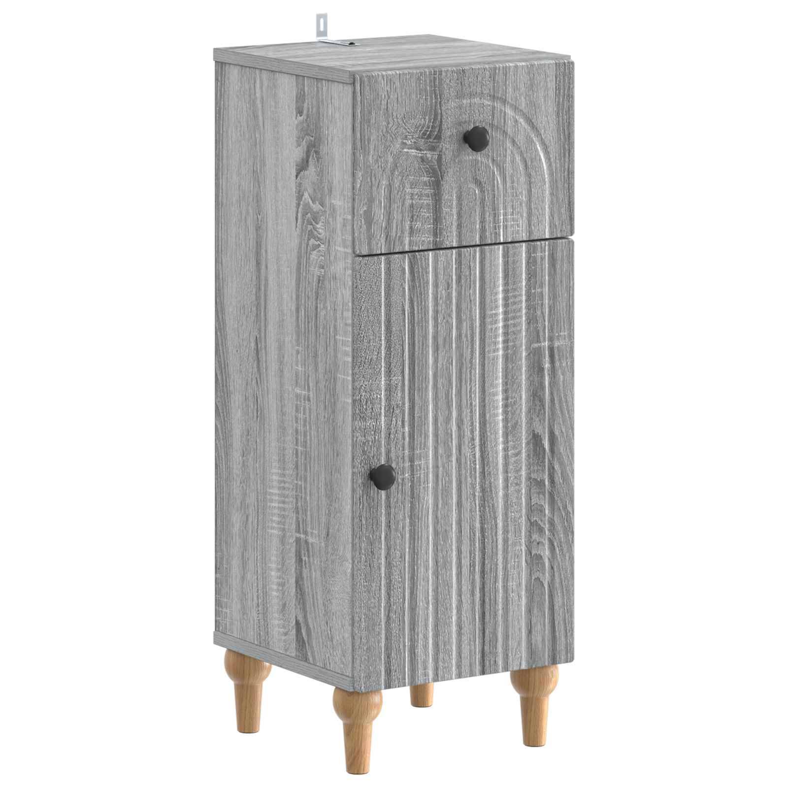vidaXL 4-teiliges Badezimmer-Schrank-Set ALKMAAR Sonoma-Grau