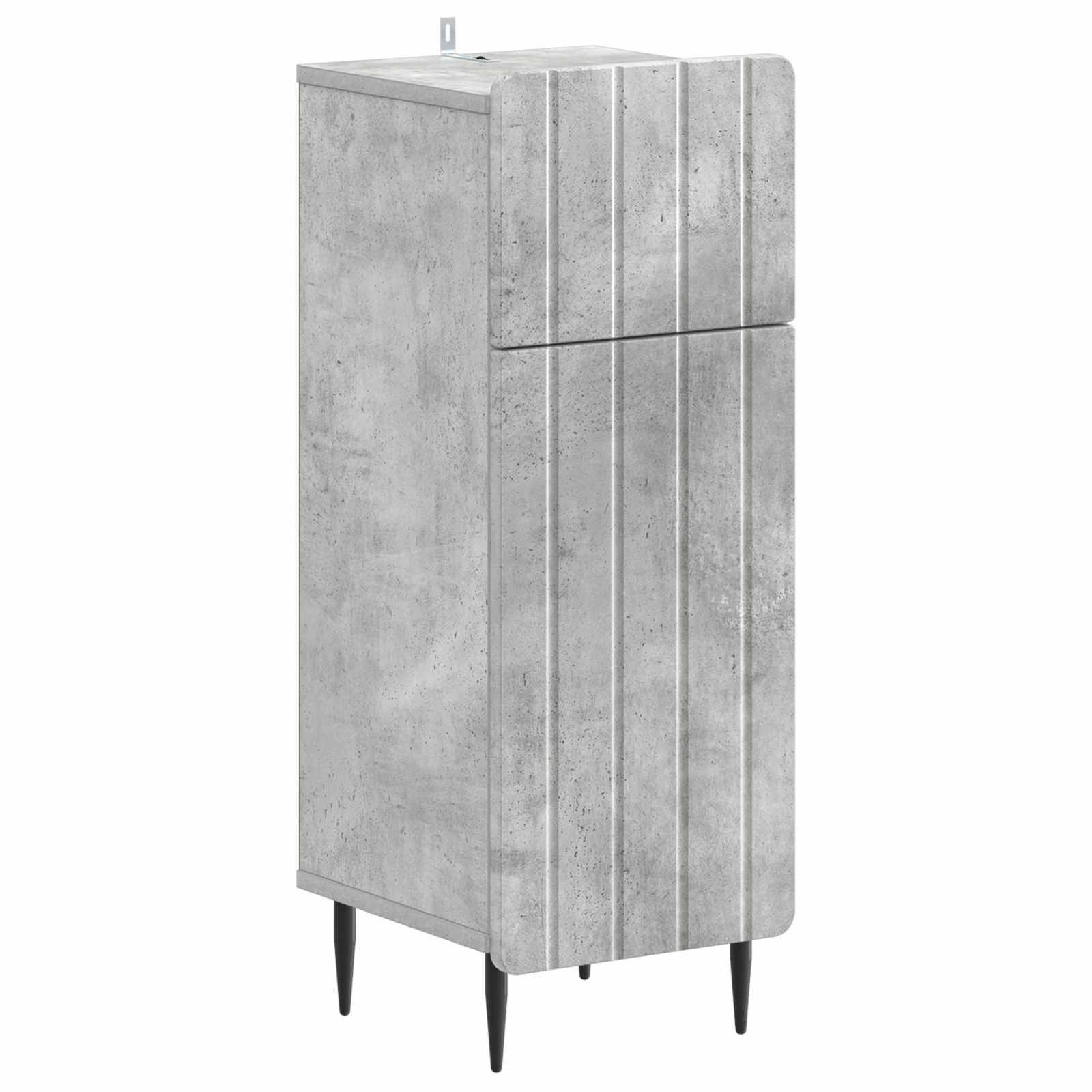 vidaXL 4-teiliges Badezimmer-Schrank-Set ZWOLLE Betongrau
