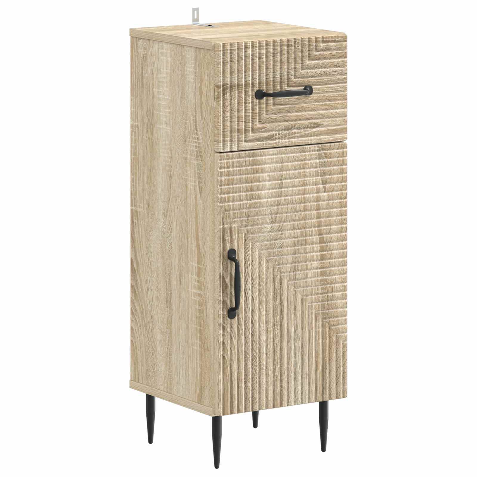vidaXL 2-teiliges Badezimmer Schrank Set HAARLEM Sonoma-Eiche