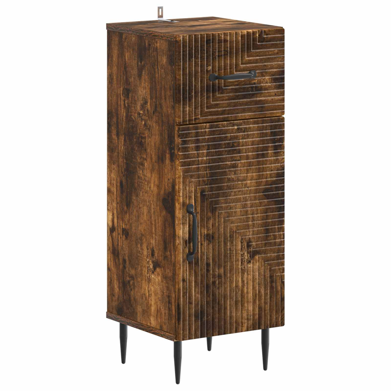 vidaXL 2-teiliges Badezimmer Schrank Set HAARLEM Raucheiche