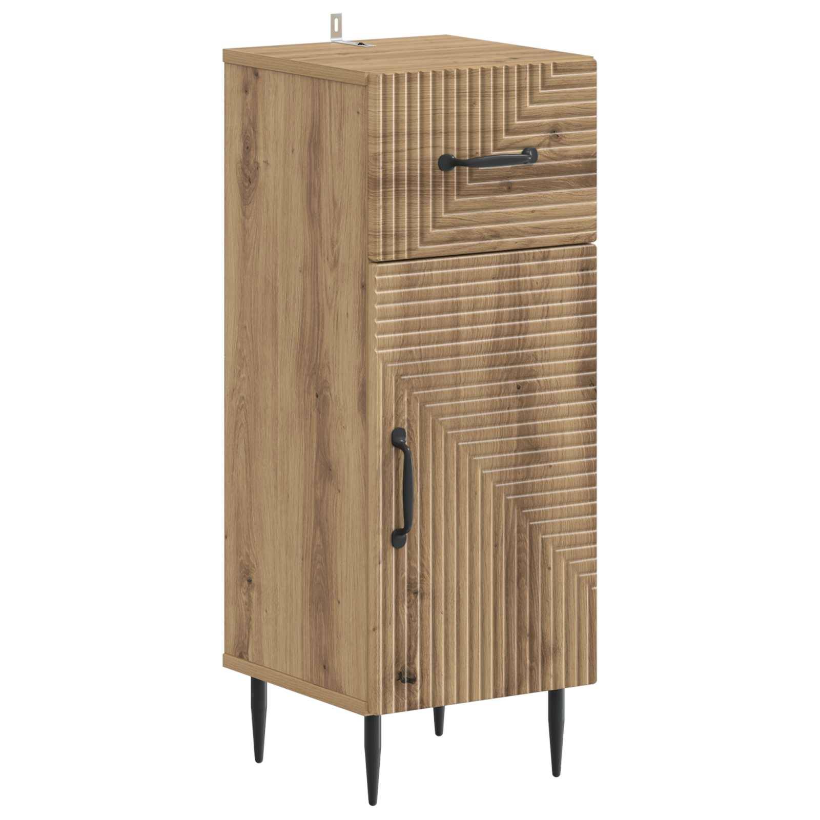 vidaXL 2-teiliges Badezimmer Schrank Set HAARLEM Artisan-Eiche