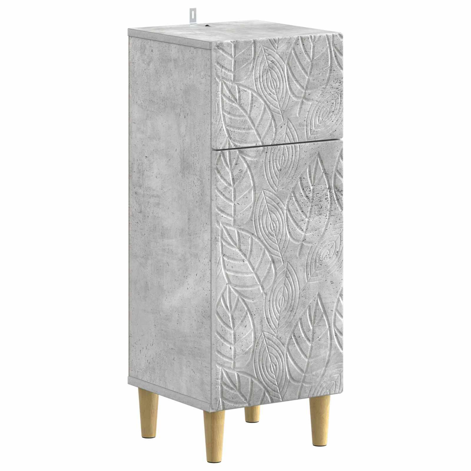 vidaXL 4-teiliges Badezimmer-Schrank-Set DELFT Betongrau Holzwerkstoff