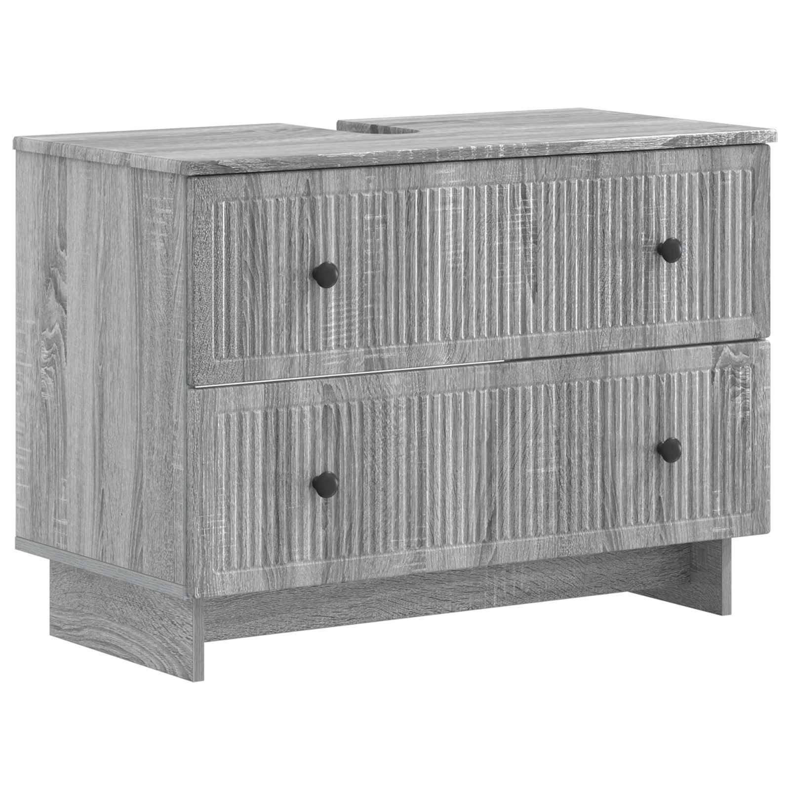 vidaXL 4-teiliges Badezimmer-Schrank-Set EDE Sonoma-Grau Holzwerkstoff
