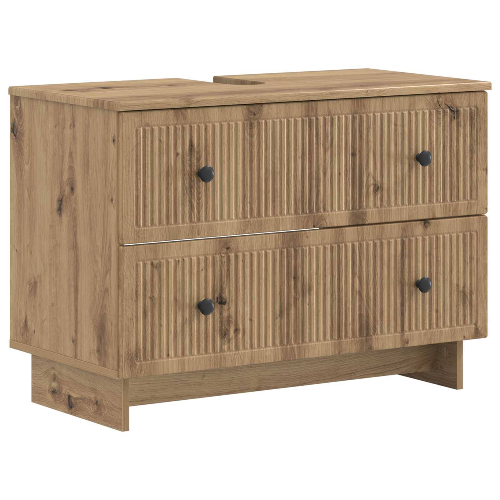 vidaXL Waschbeckenschrank EDE Artisan-Eiche 82 x 41 x 59 cm