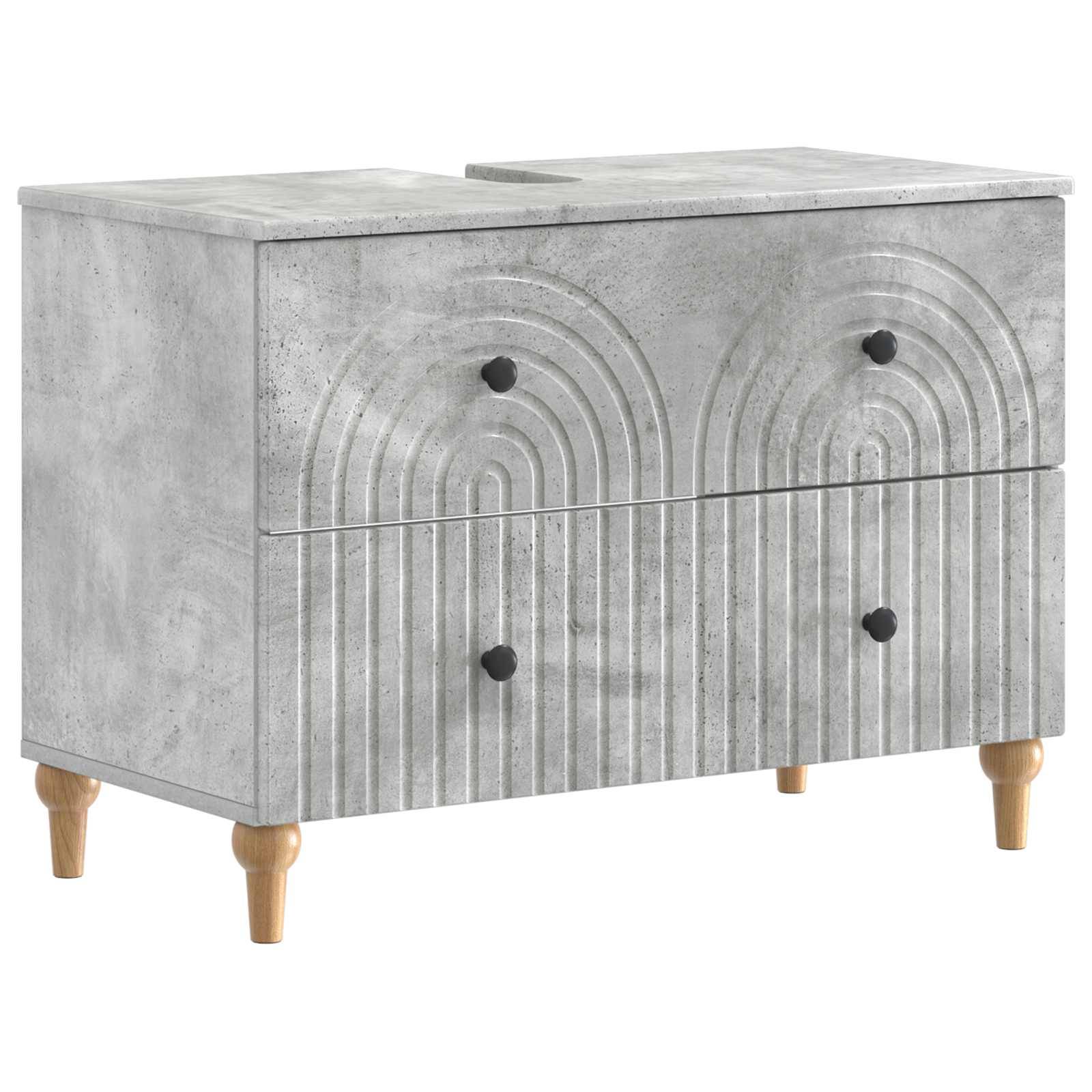 vidaXL Waschbeckenschrank ALKMAAR Betongrau 82 x 41 x 59 cm