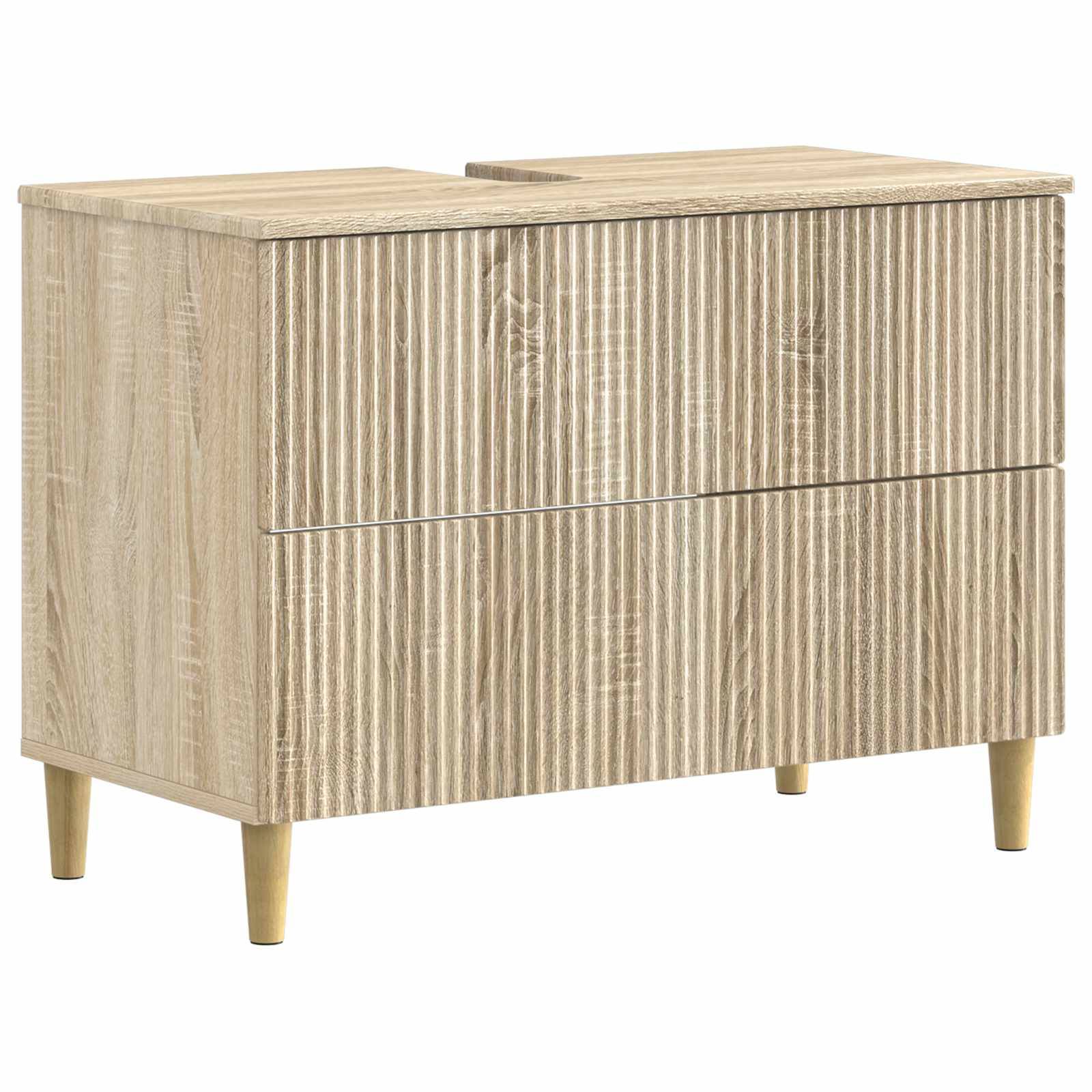 vidaXL 4-teiliges Badezimmer-Schrank-Set ARNHEM Sonoma-Eiche