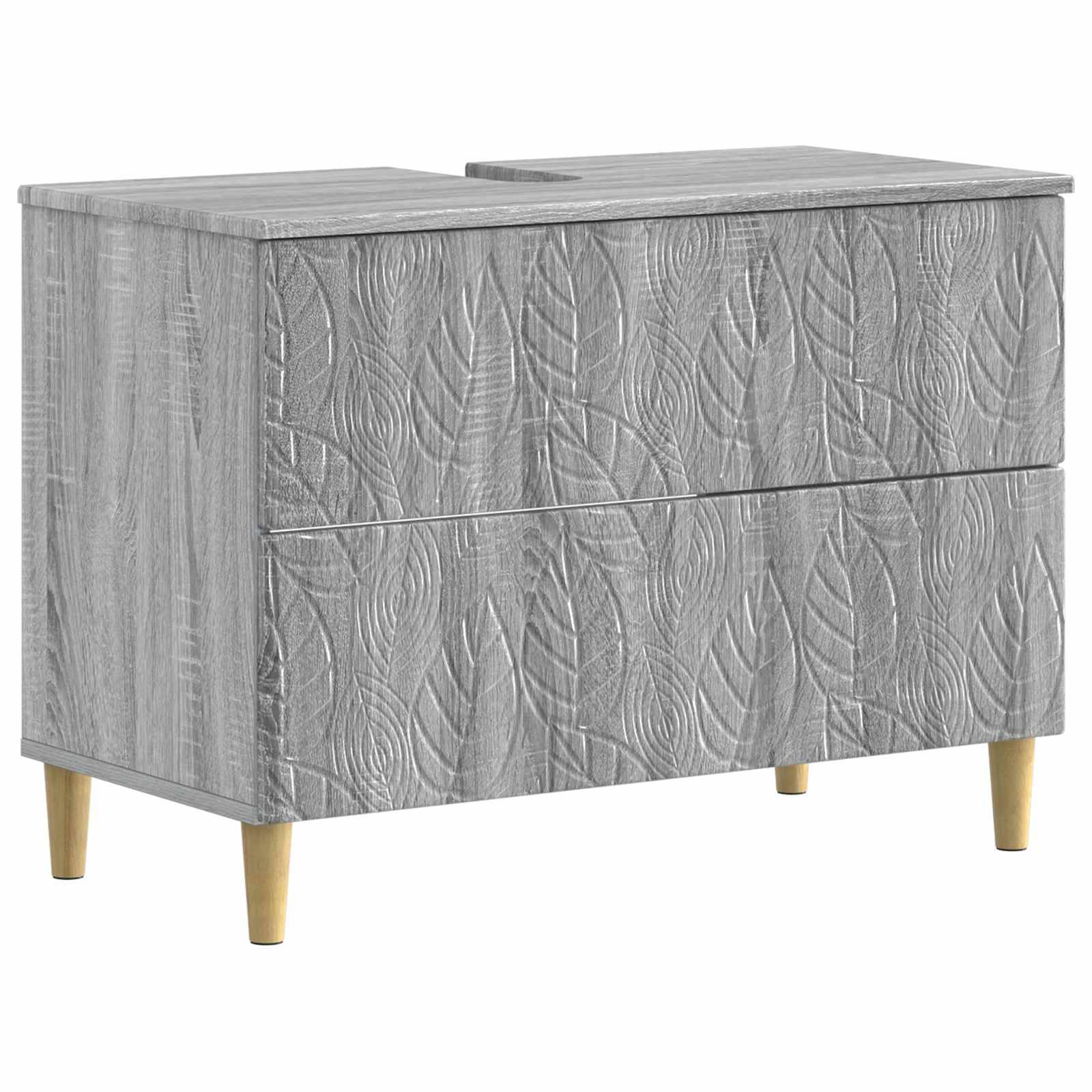 vidaXL Waschbeckenschrank DELFT Sonoma-Grau 82 x 41 x 59 cm