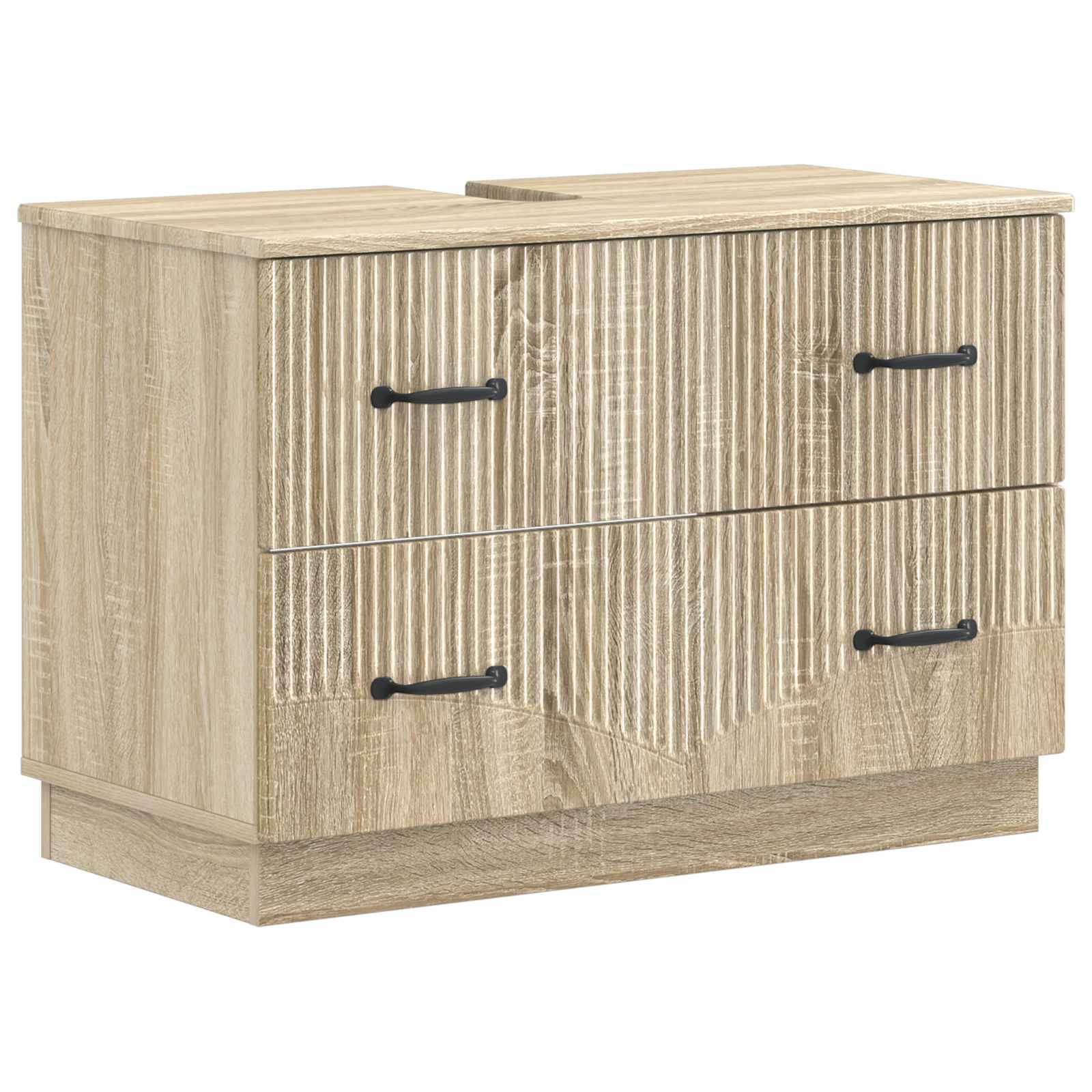 vidaXL 4-teiliges Badezimmer-Schrank-Set HOORN Sonoma-Eiche