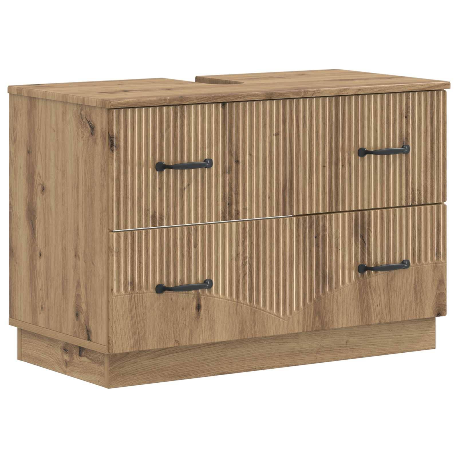 vidaXL 3-teiliges Badezimmer-Schranksystem HOORN Artisan-Eiche