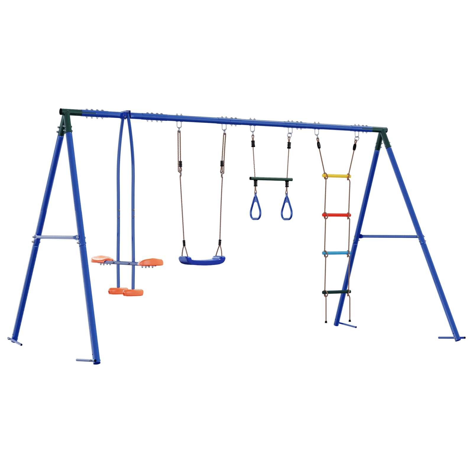 vidaXL Outdoor Schaukelset Mehrfarbig 330 x 185 x 185 cm Stahl und PE