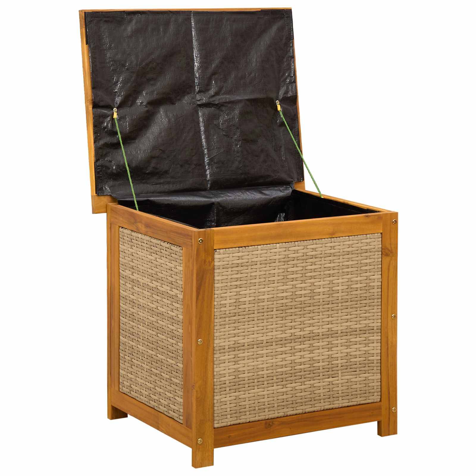 vidaXL Gartenlagerbox 185 L Massivholz Akazie 60 x 50 x 56 cm Beige