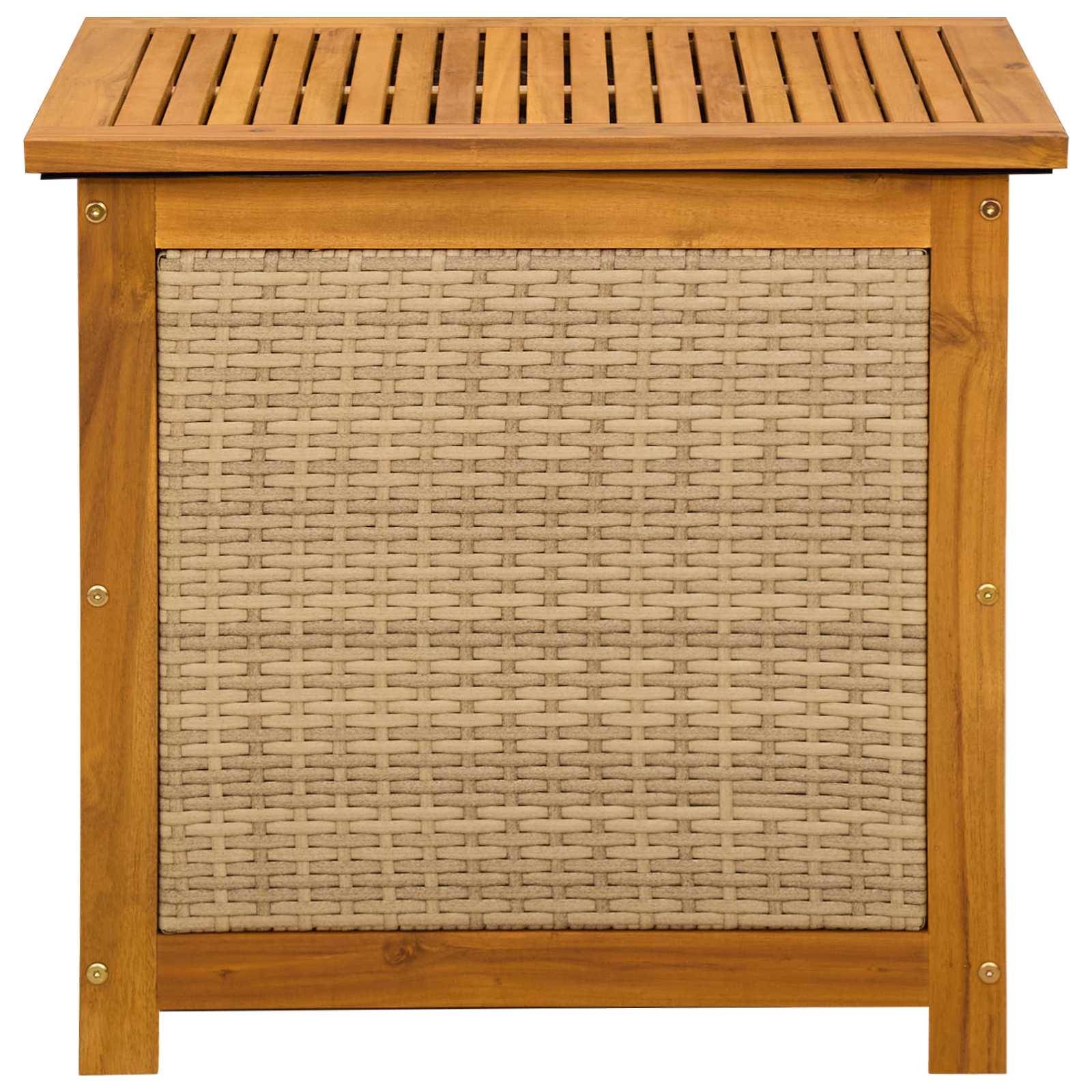 vidaXL Gartenlagerbox 185 L Massivholz Akazie 60 x 50 x 56 cm Beige