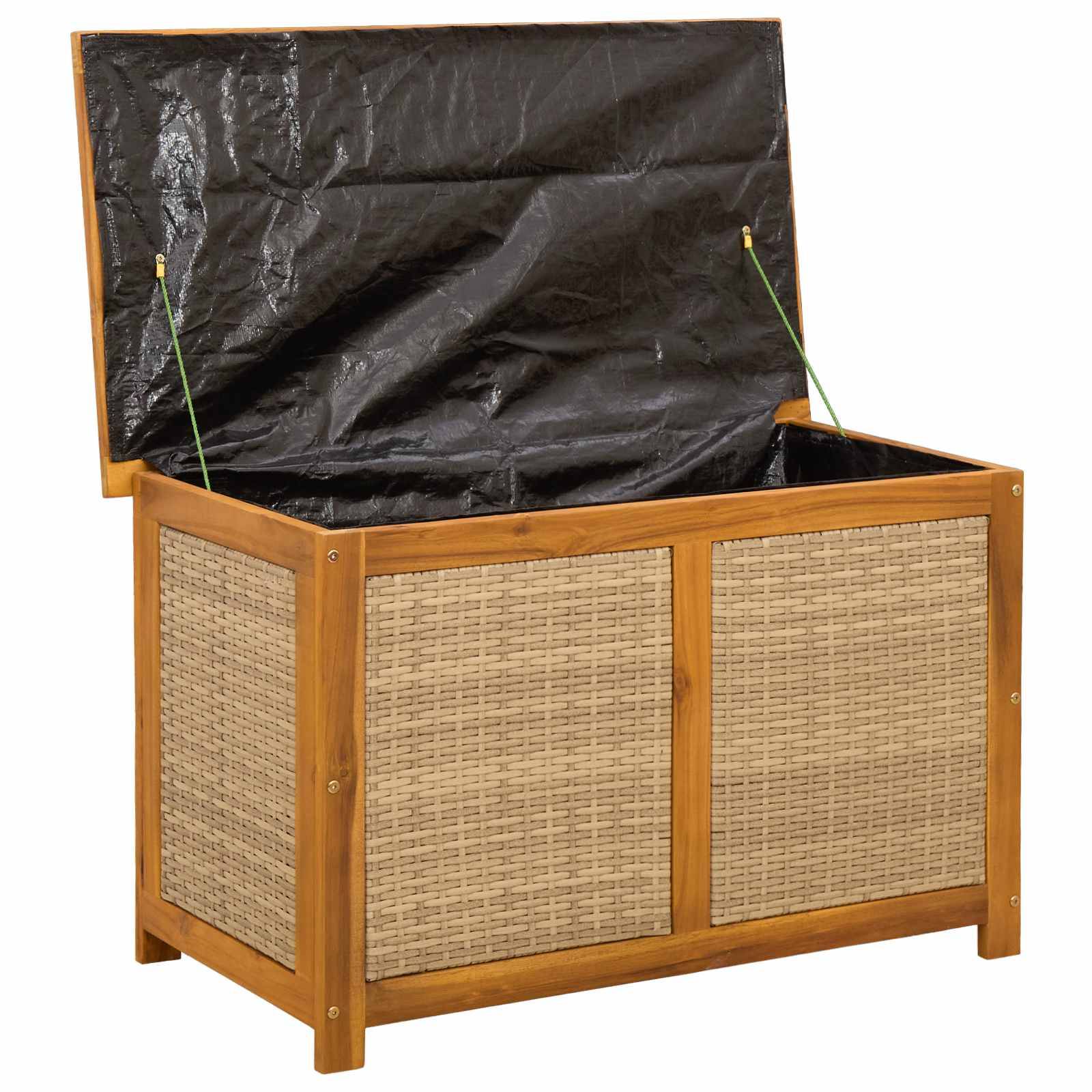 vidaXL Gartenlagerbox 185 L Massivholz Akazie 90 x 50 x 56 cm Beige