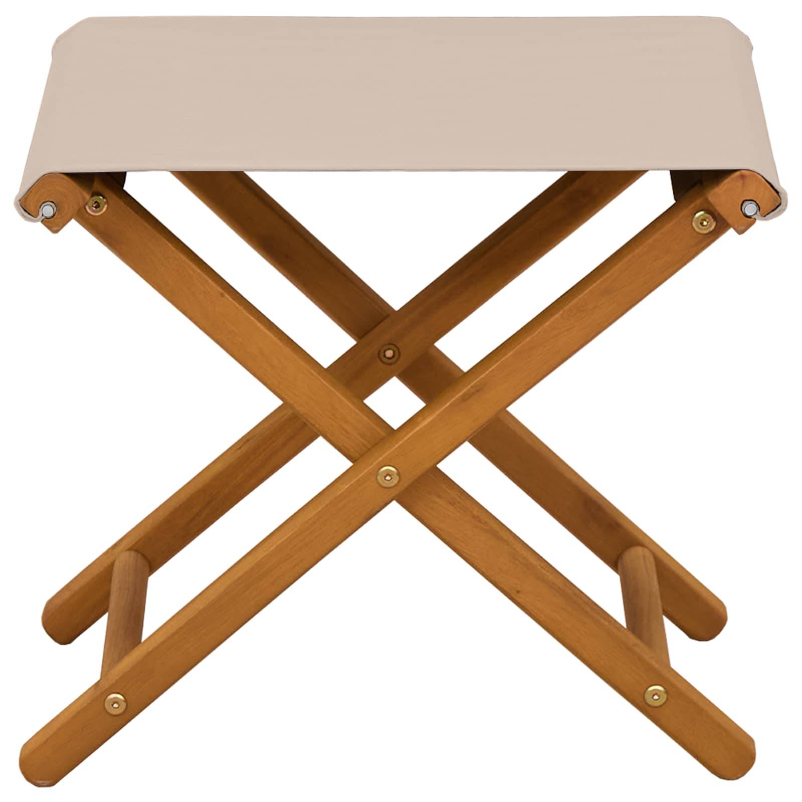 vidaXL Liegestuhl 2 pcs Massives Eukalyptus Holz Beige
