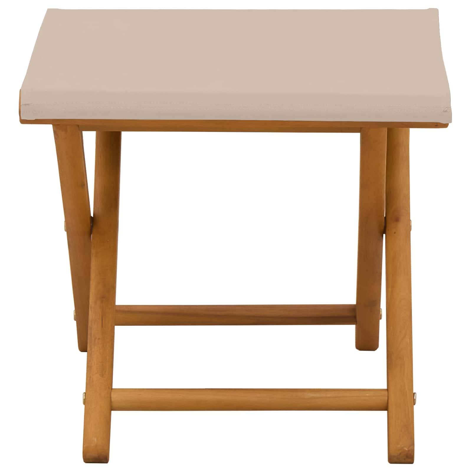 vidaXL Liegestuhl 2 pcs Massives Eukalyptus Holz Beige