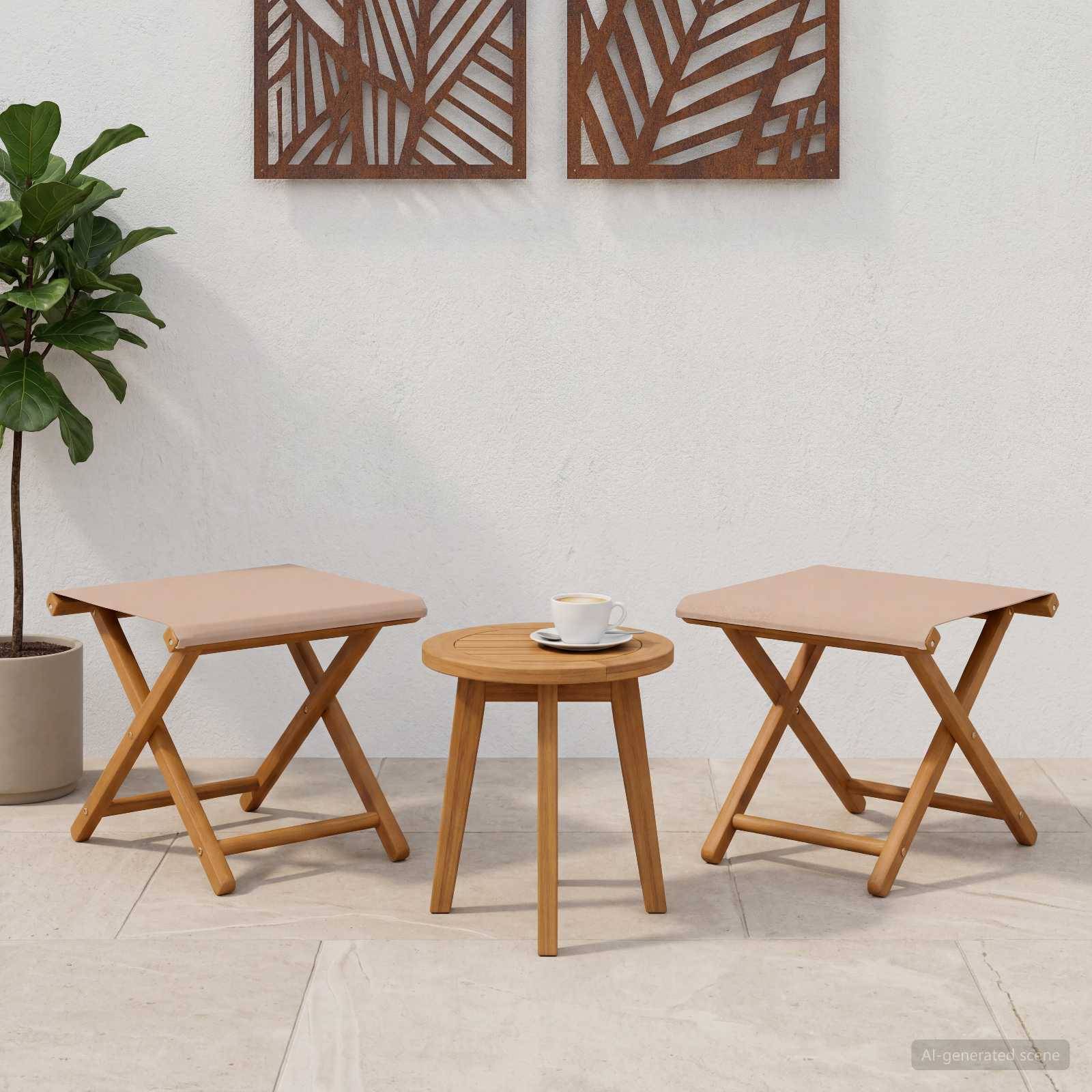vidaXL Liegestuhl 2 pcs Massives Eukalyptus Holz Taupe