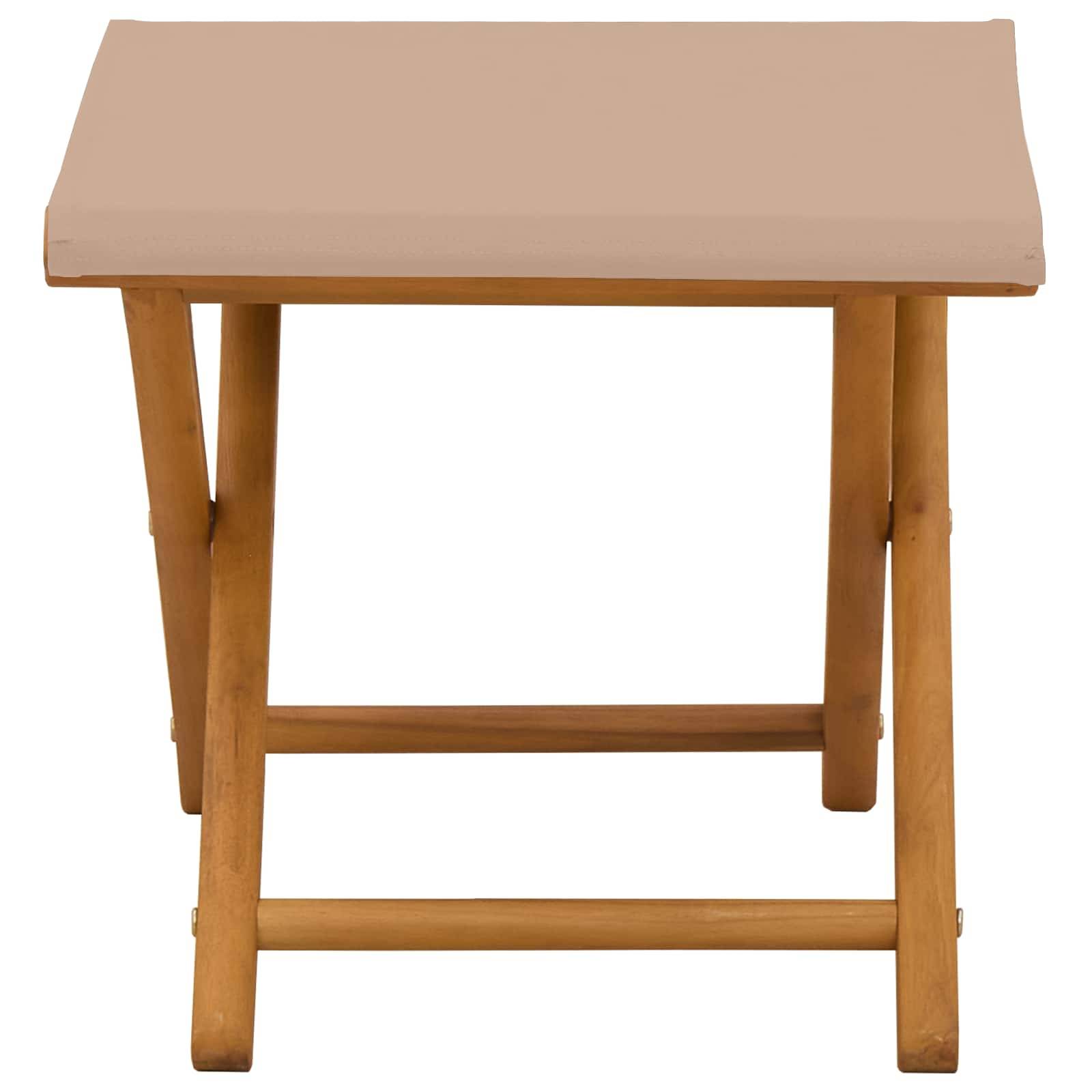 vidaXL Liegestuhl 2 pcs Massives Eukalyptus Holz Taupe