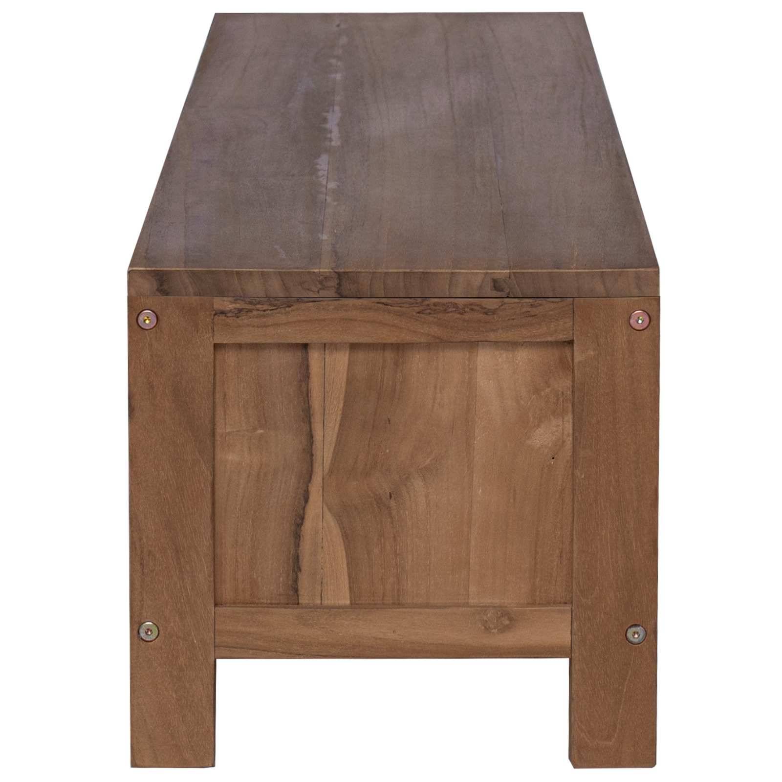vidaXL TV-Schrank 110 x 30 x 30 cm Massivholz Teak Natur