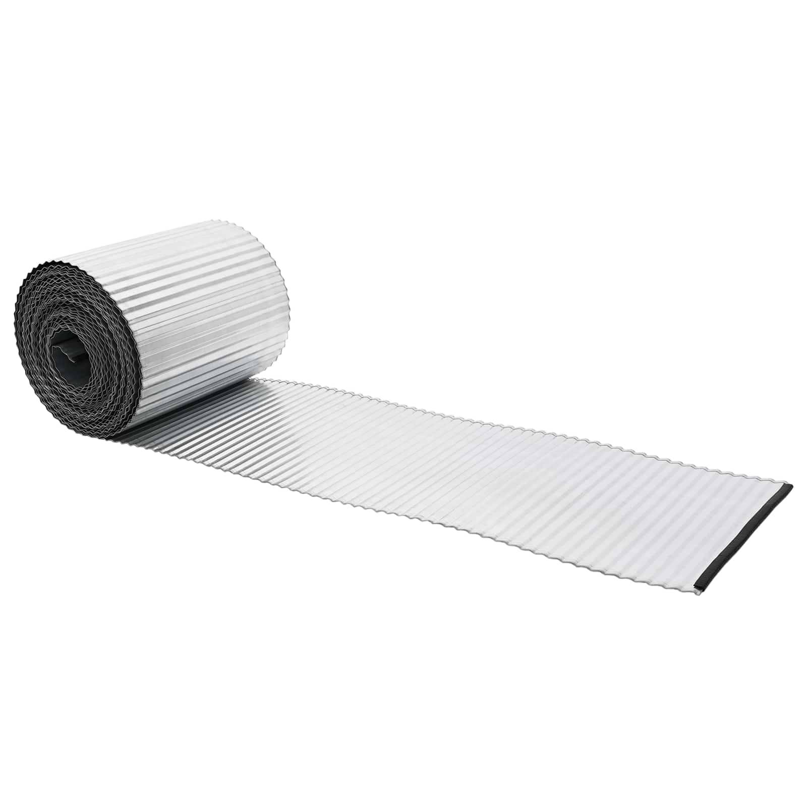 vidaxl Raseneinfassung 5 m x 10 cm Verzinkter Stahl Silber