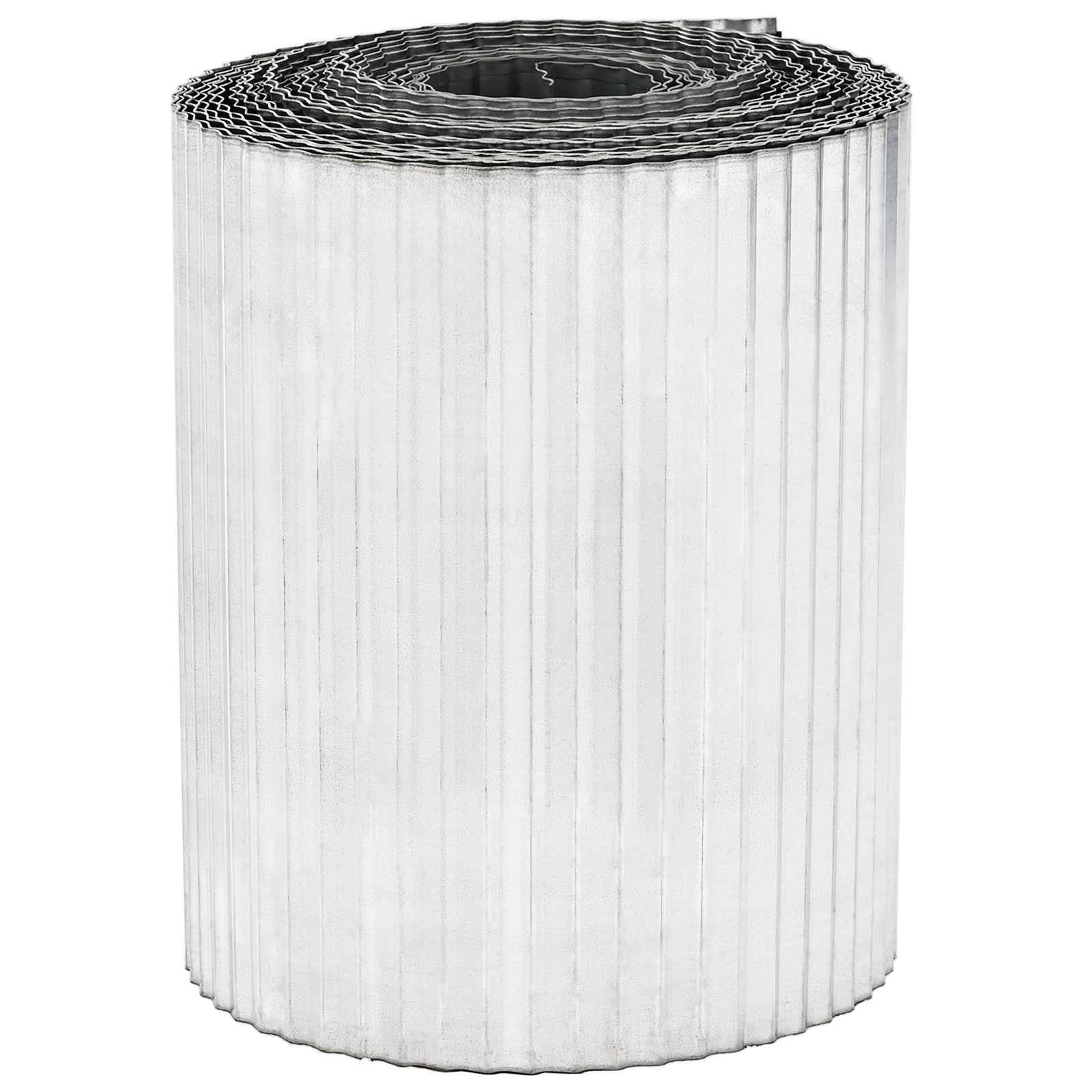 vidaxl Raseneinfassung 5 m x 10 cm Verzinkter Stahl Silber