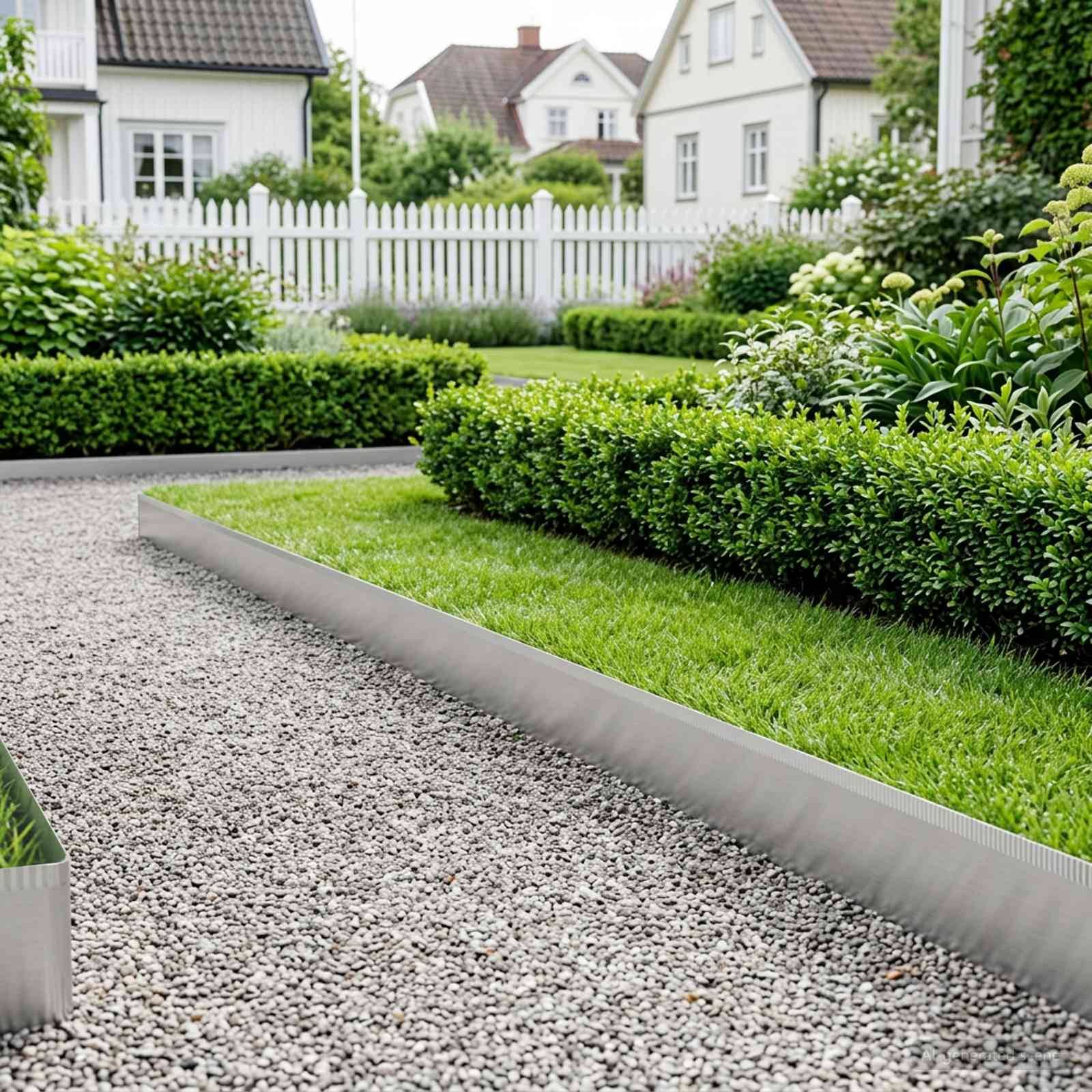 vidaxl Raseneinfassung 5 m x 10 cm Verzinkter Stahl Silber