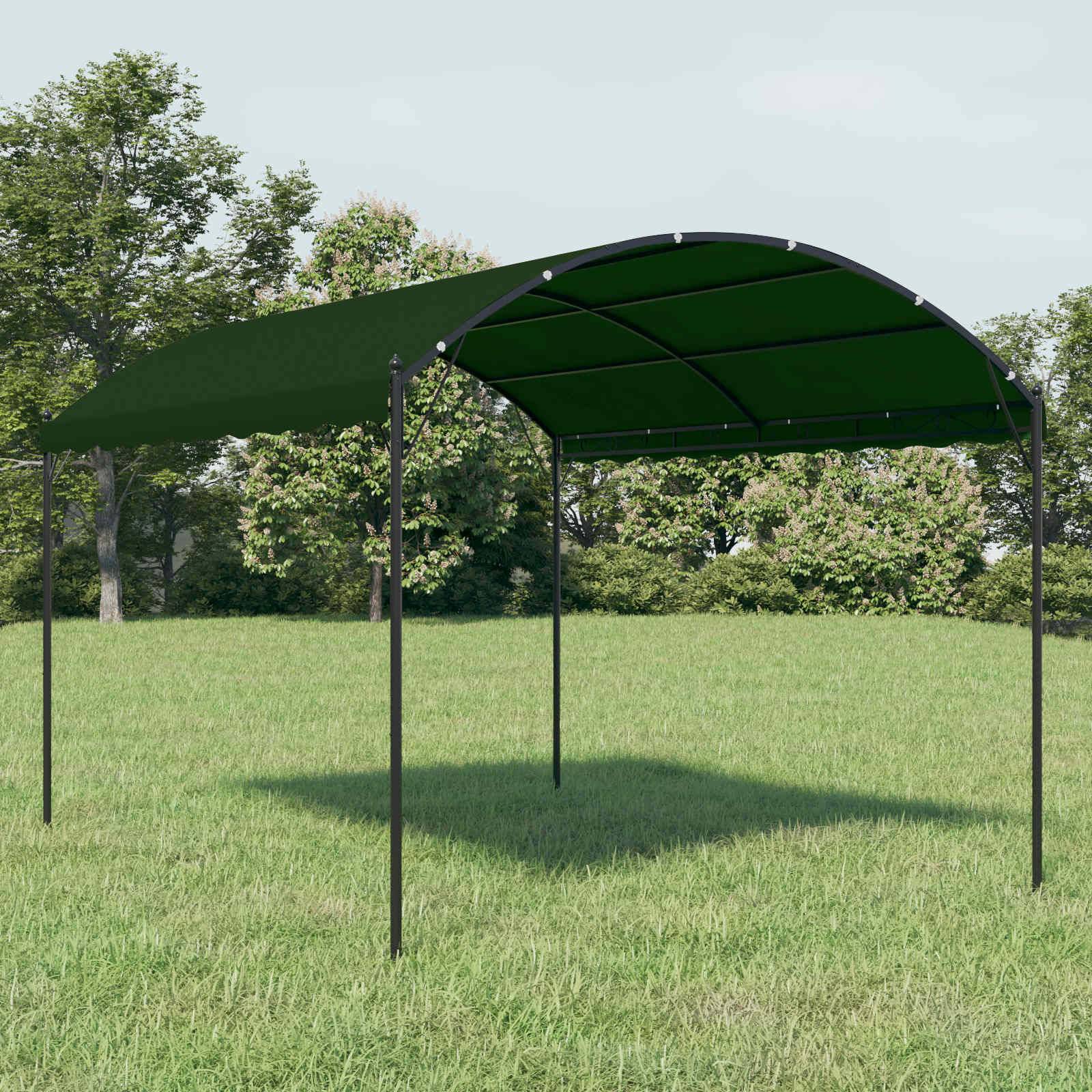 vidaXL Pavillon 4 x 3 x 2,6 m Grün Polyester und Stahl
