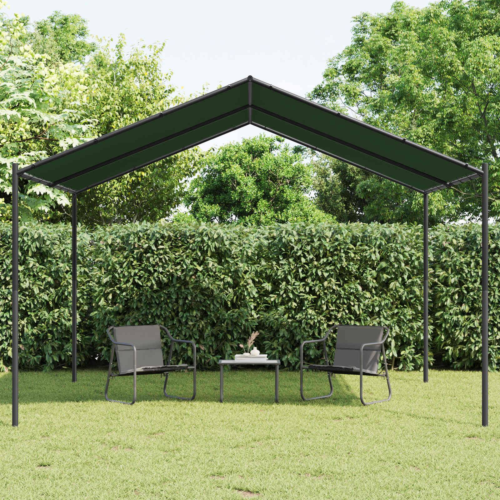 vidaXL Pavillon 4 x 4 x 2,6 m Taupe Polyester und Stahl
