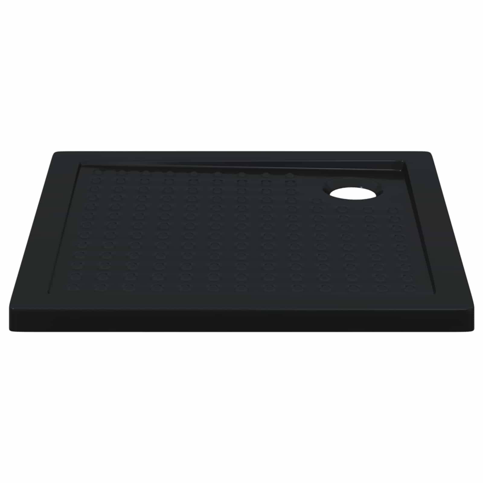 vidaXL Duschbodenablage mit Punkten 80 x 80 x 4 cm ABS Schwarz