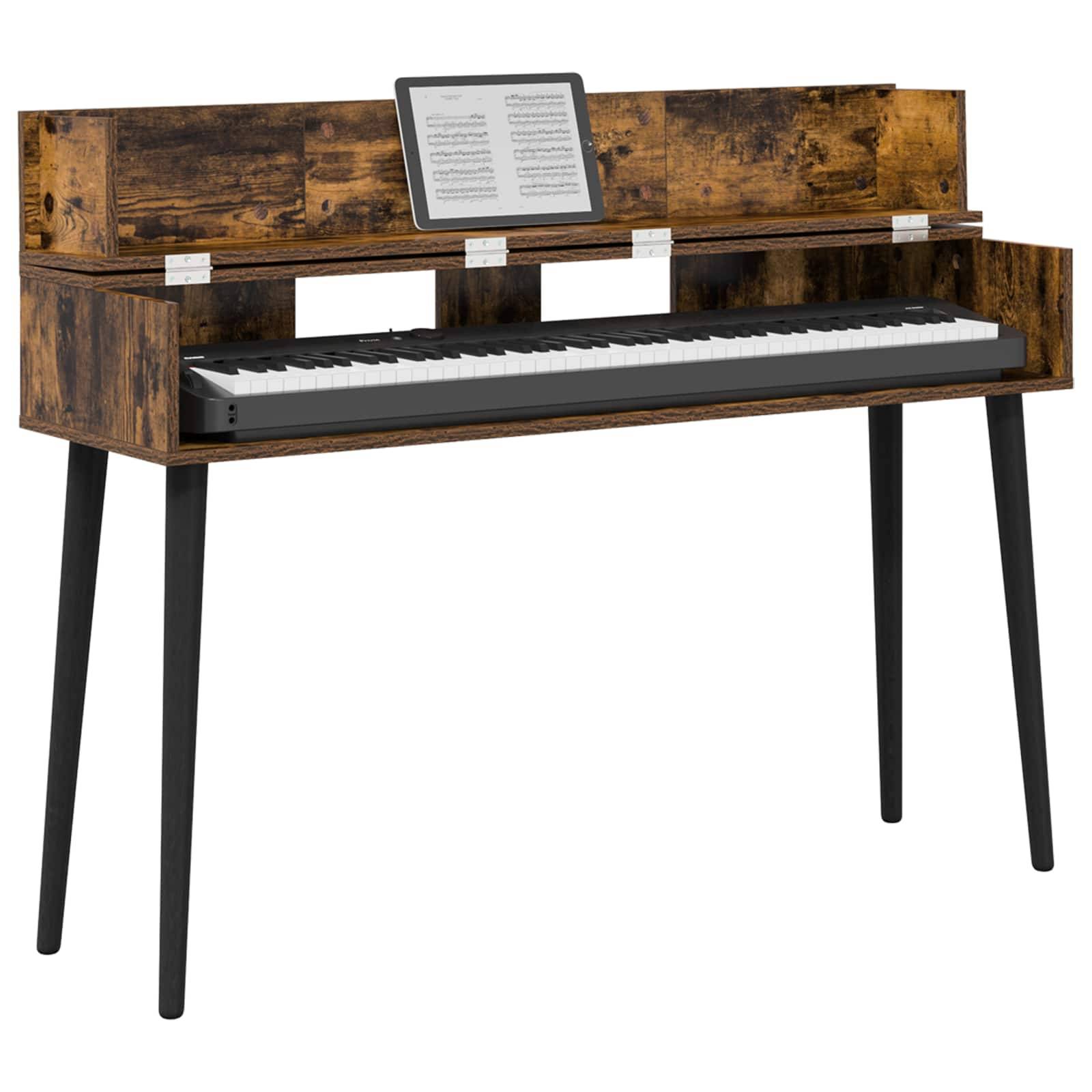 vidaXL Studiotisch Raucheiche 152 x 40 x 19,5 cm Holzwerkstoff