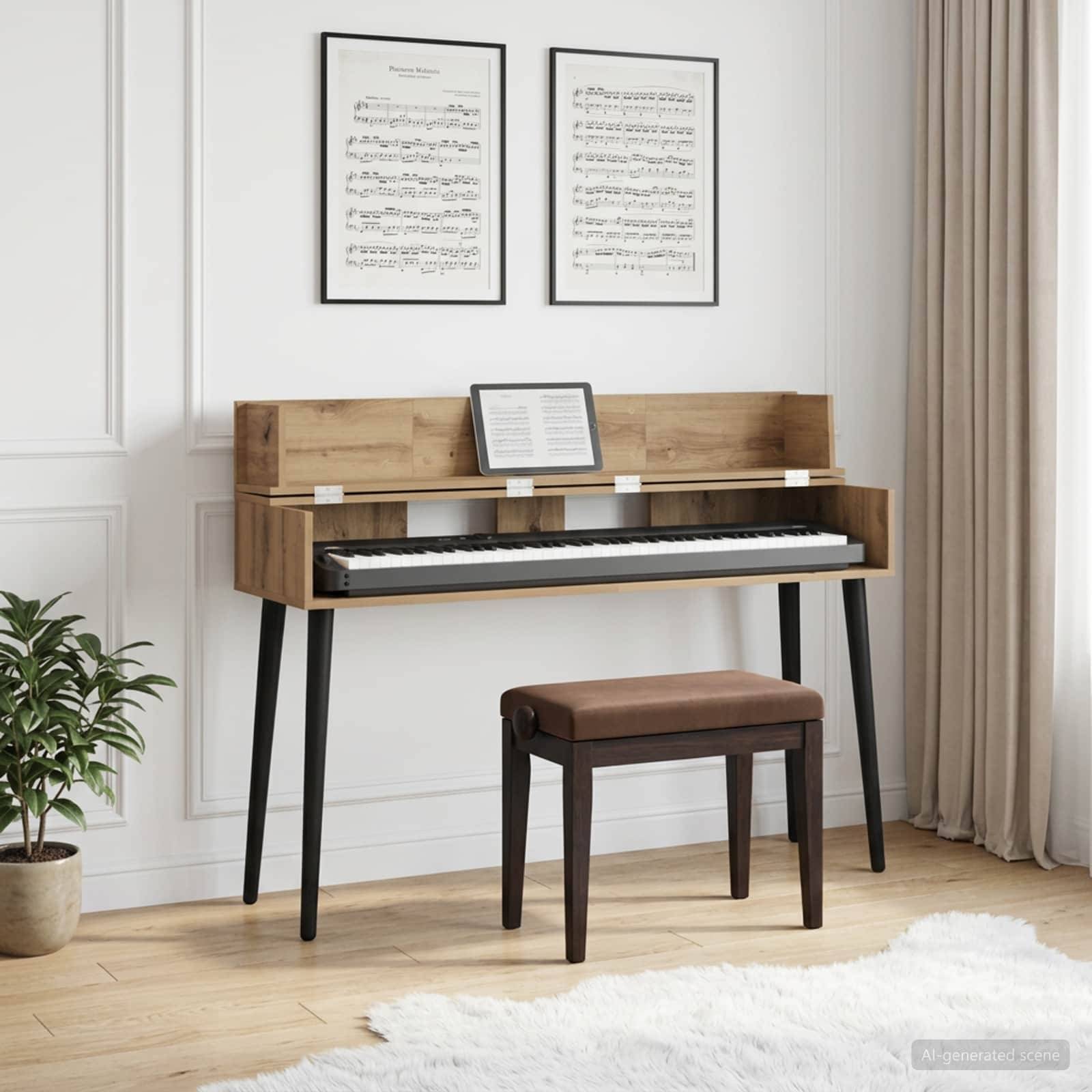 vidaXL Studiotisch Artisan-Eiche 110 x 40 x 19,5 cm Holzwerkstoff