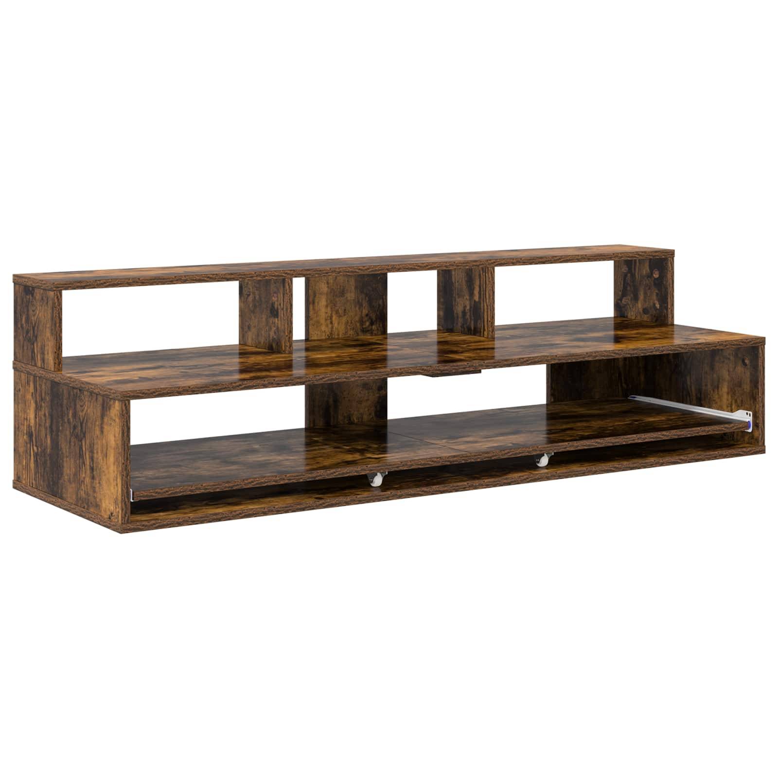 vidaXL Studiotisch Raucheiche 152 x 42,5 x 36 cm Holzwerkstoff