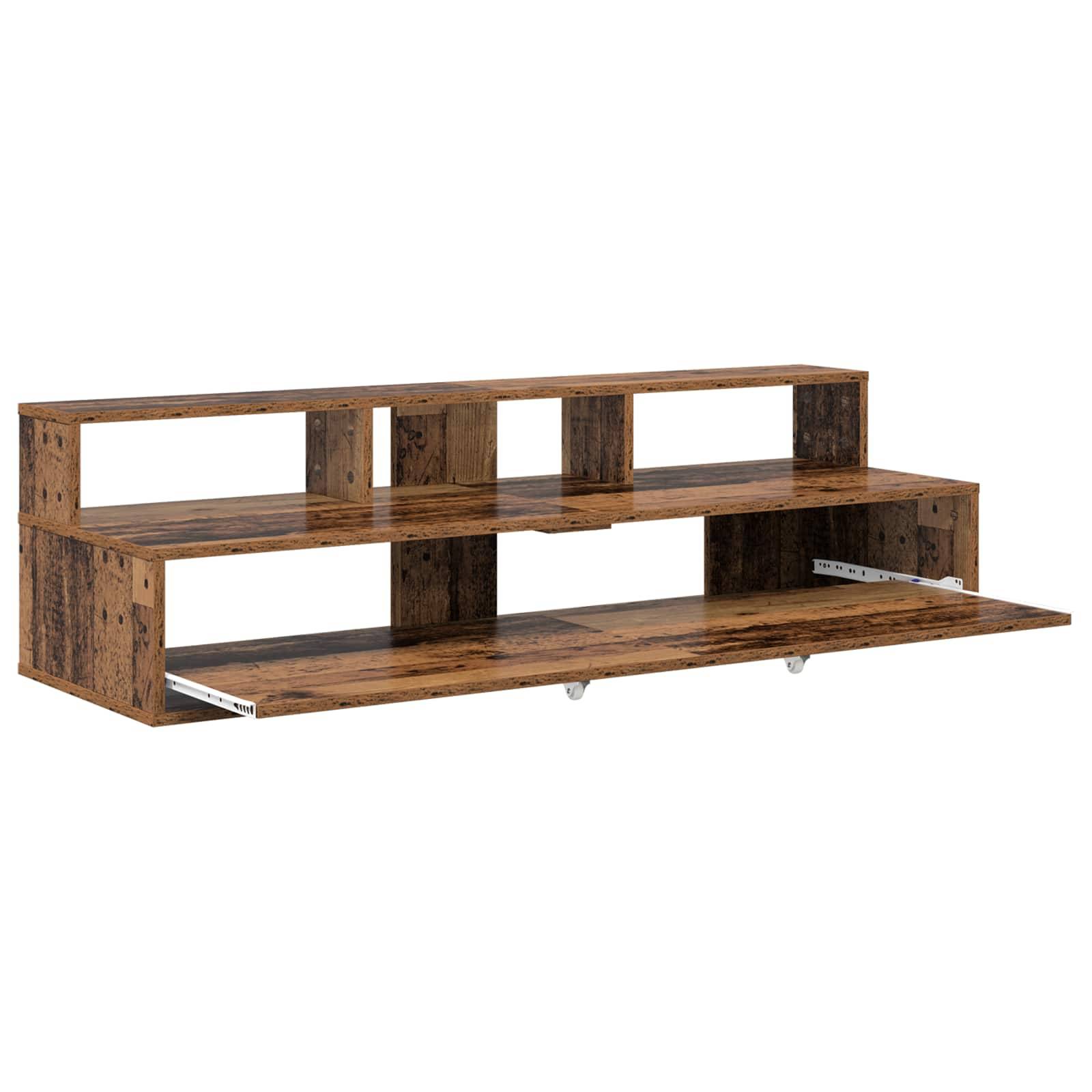 vidaXL Studiotisch Altholz 110 x 42,5 x 36 cm Holzwerkstoff