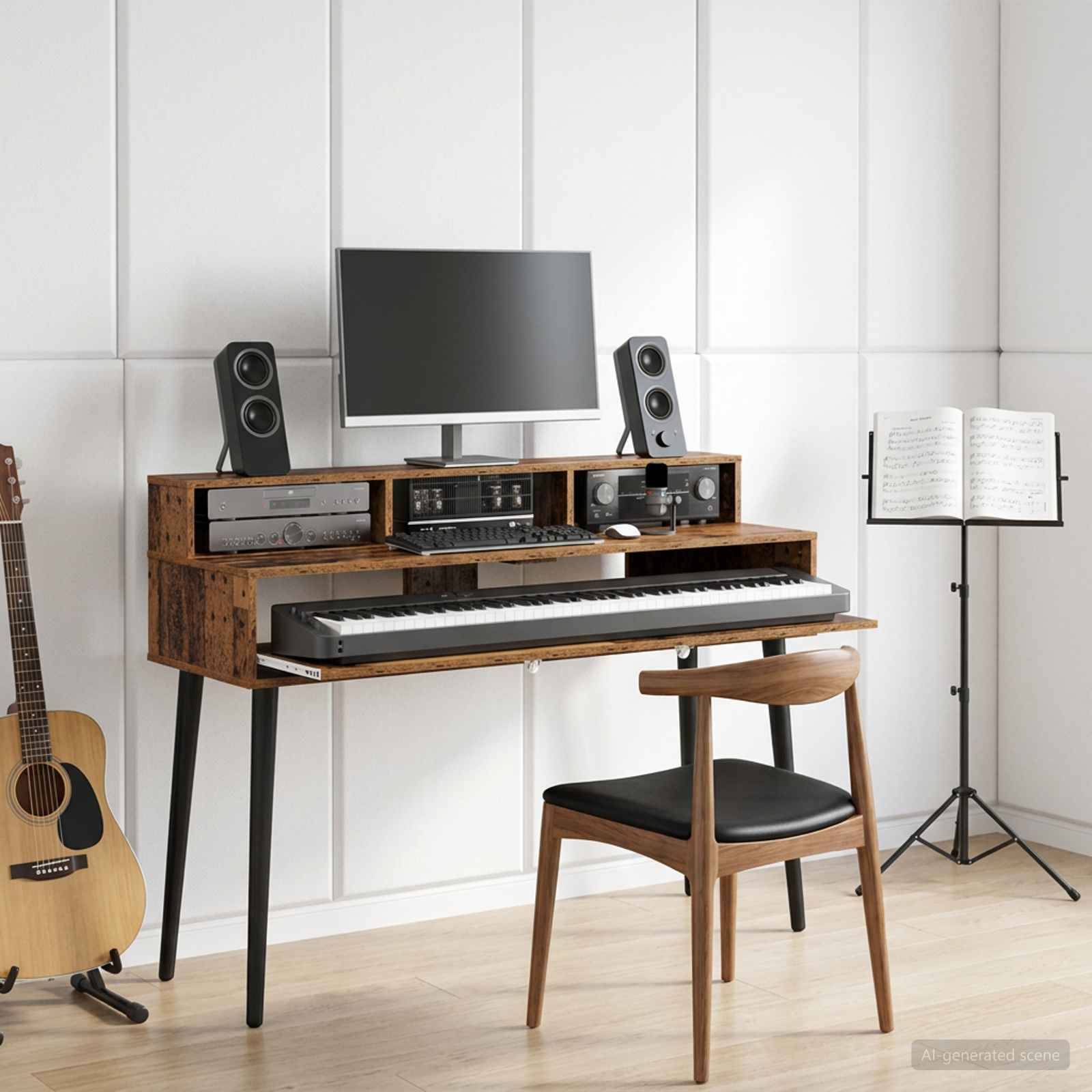 vidaXL Studiotisch Altholz 110 x 42,5 x 36 cm Holzwerkstoff