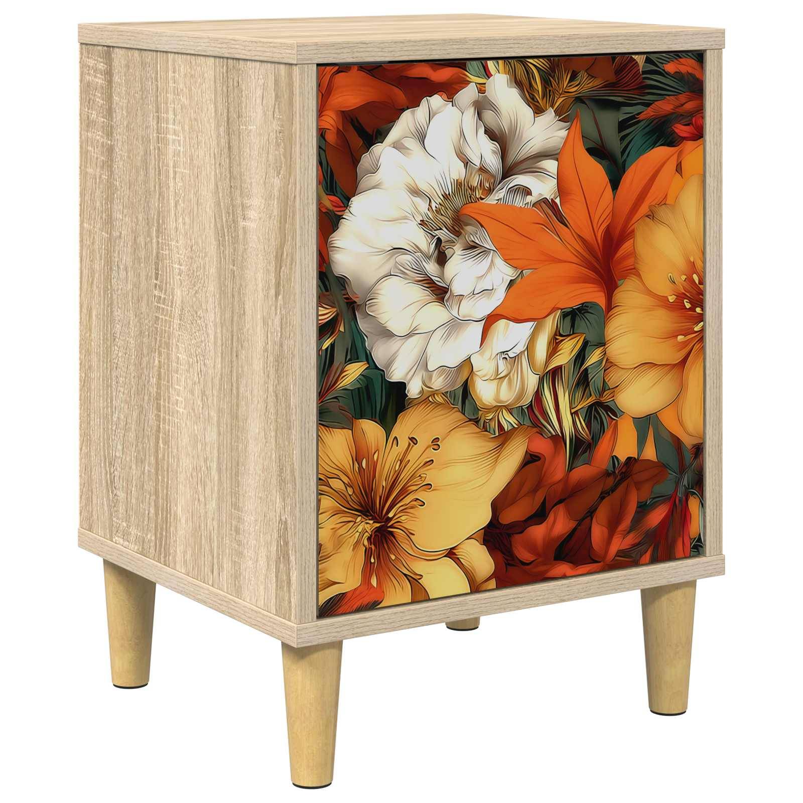 vidaXL Nachttisch GENNEP Sonoma-Eiche 36 x 33 x 50 cm Holzwerkstoff