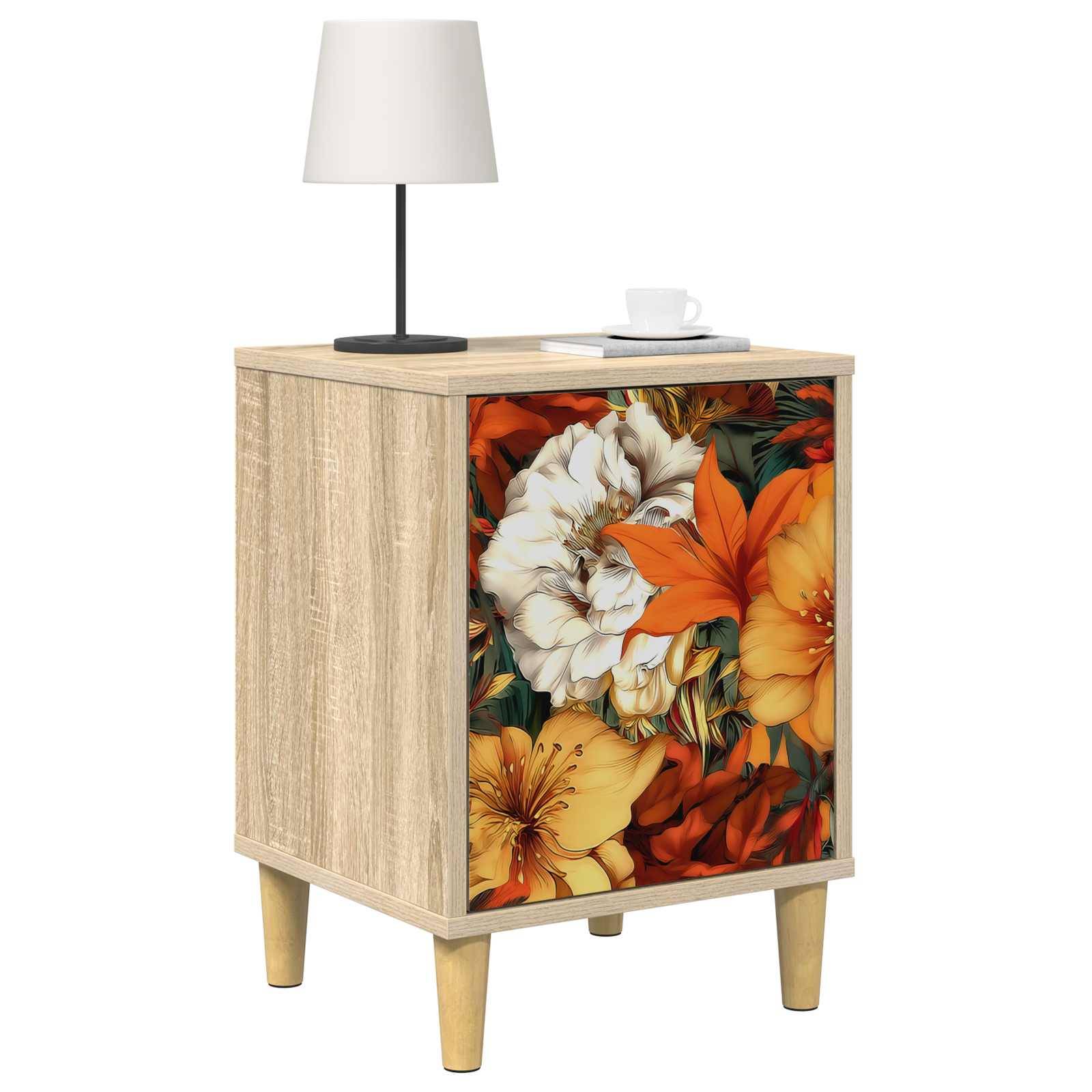 vidaXL Nachttisch GENNEP Sonoma-Eiche 36 x 33 x 50 cm Holzwerkstoff