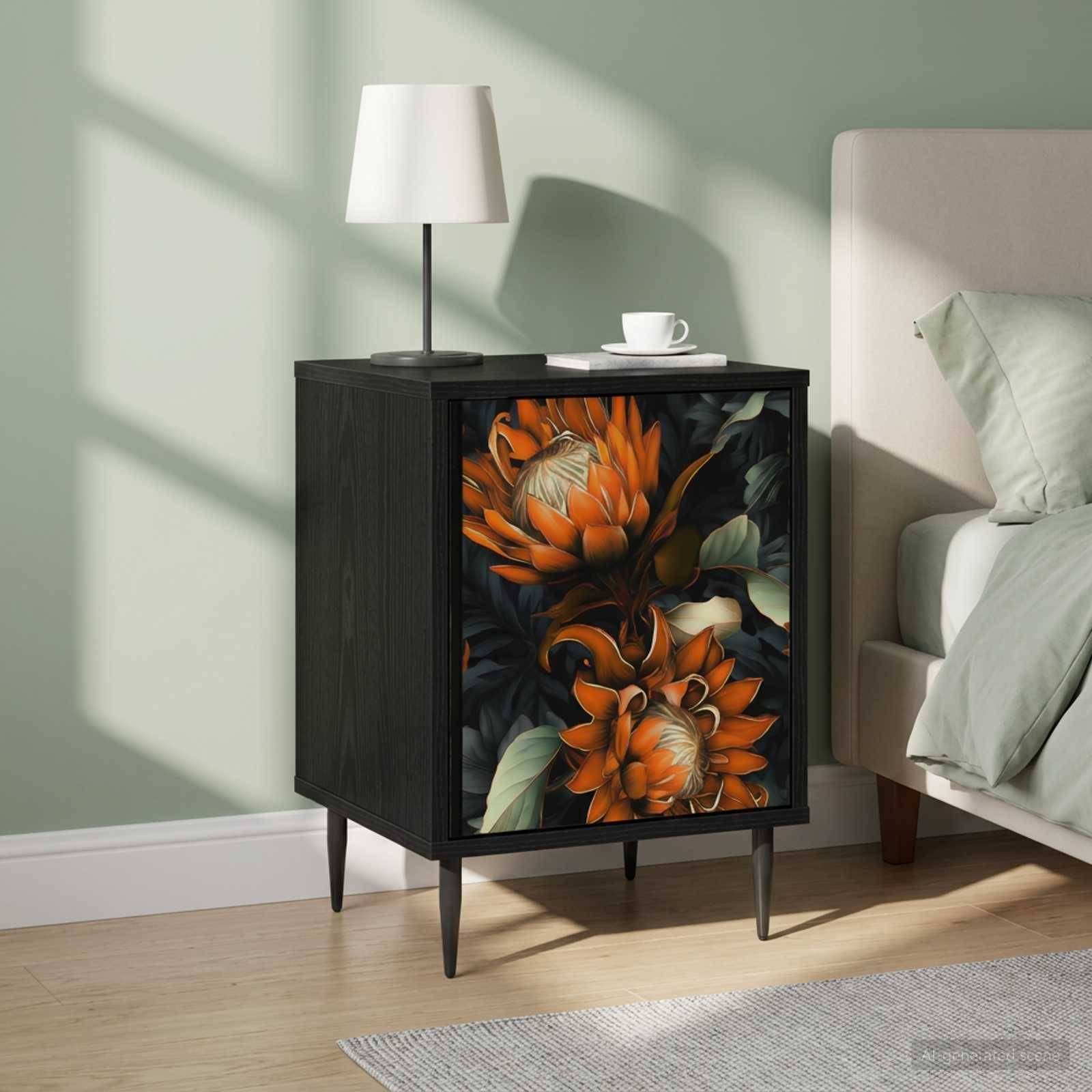 vidaXL Nachttisch LOCHEM 2 stk. Schwarz Eichen-Optik 36 x 33 x 51 cm