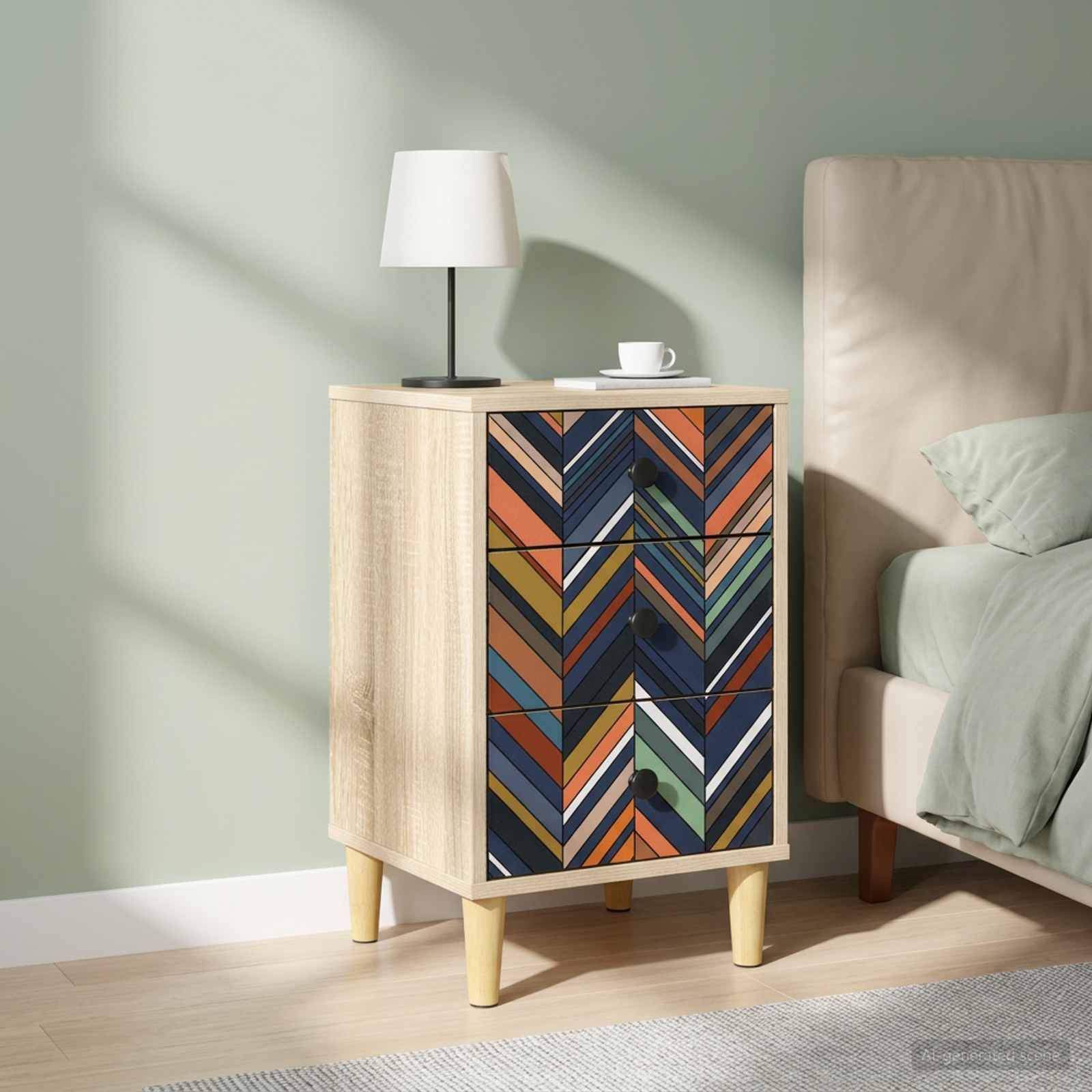 vidaXL Nachttisch OMMEN 2 stk. Sonoma-Eiche 36 x 33 x 60 cm