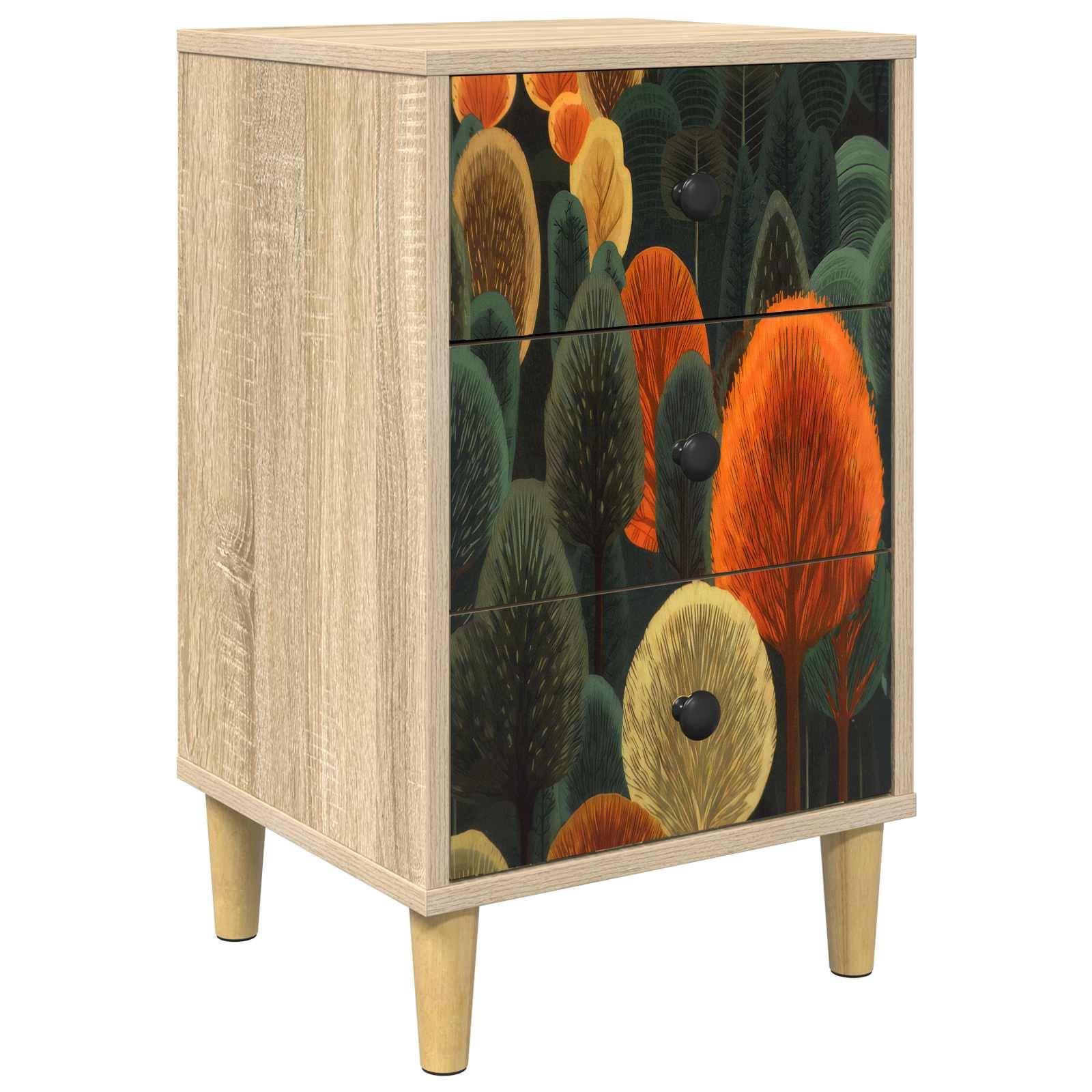 vidaXL Nachttisch ZAANDAM Sonoma-Eiche 36 x 33 x 60 cm Holzwerkstoff