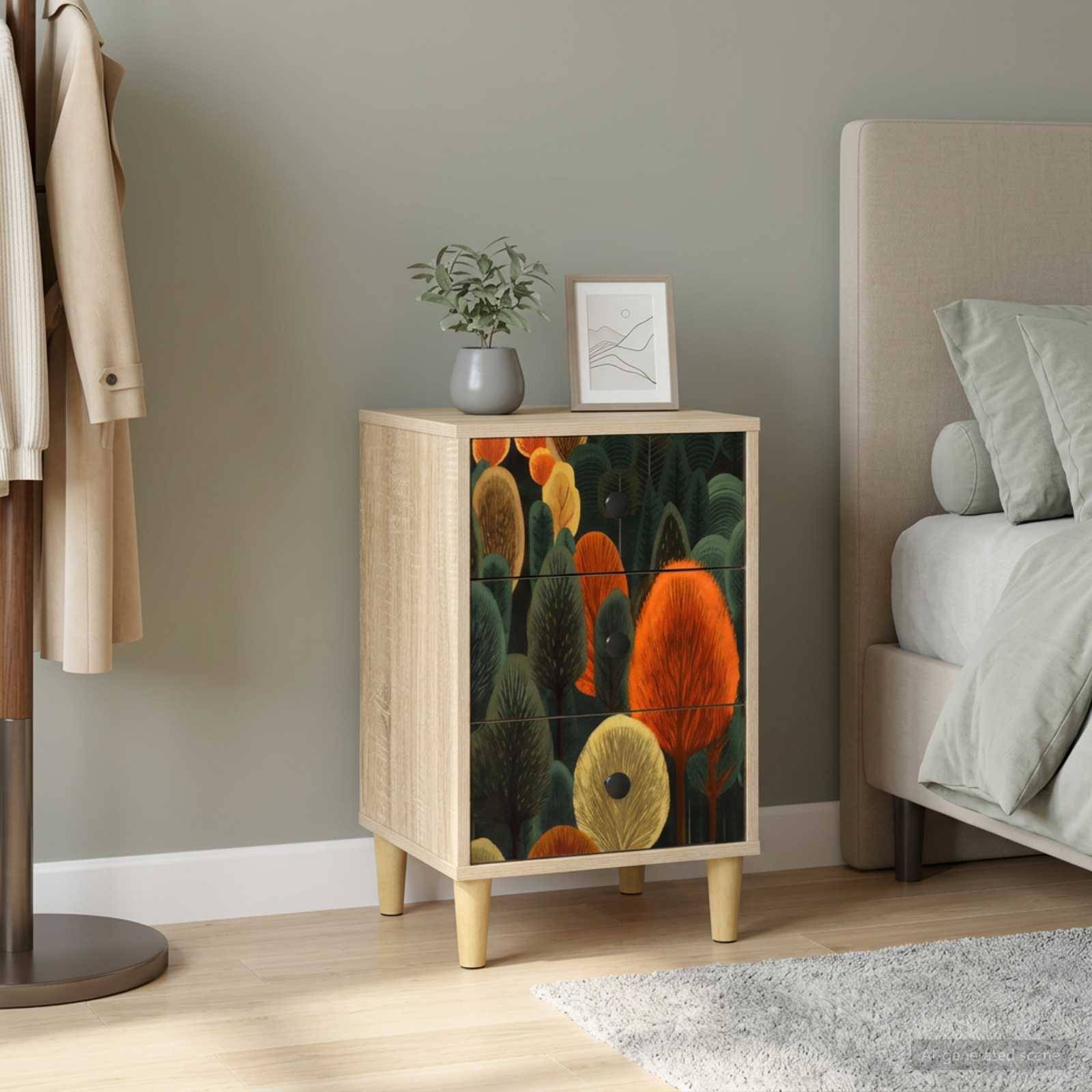 vidaXL Nachttisch ZAANDAM Sonoma-Eiche 36 x 33 x 60 cm Holzwerkstoff
