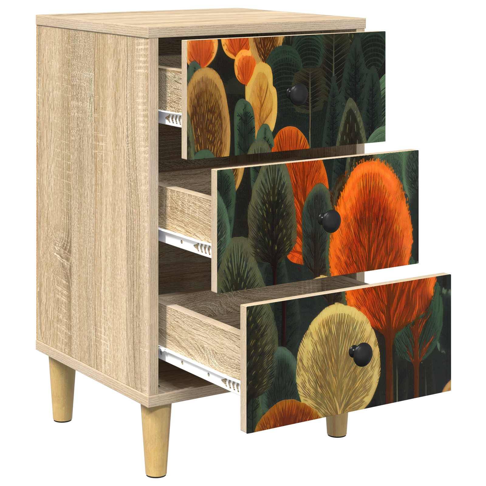 vidaXL Nachttisch ZAANDAM Sonoma-Eiche 36 x 33 x 60 cm Holzwerkstoff