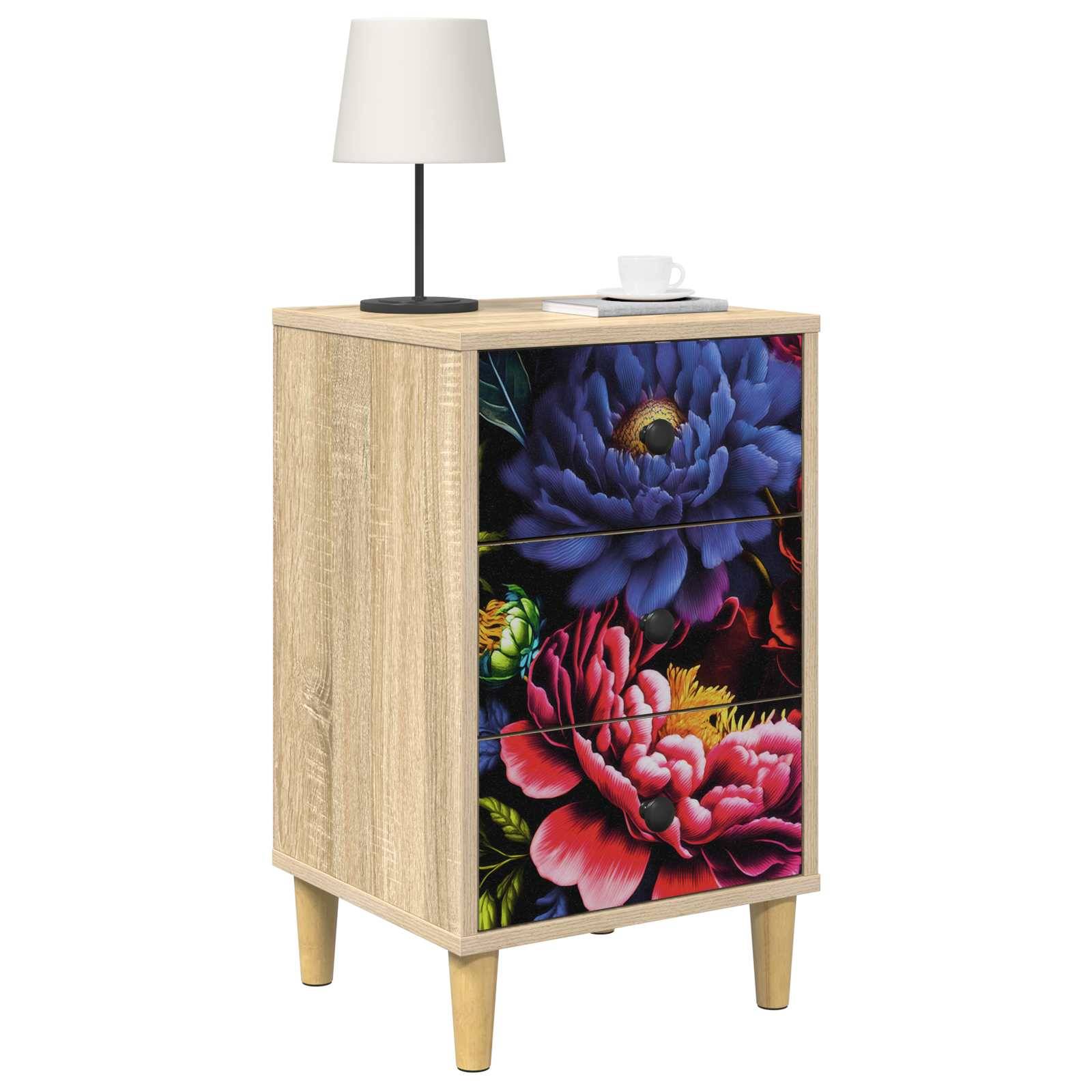 vidaXL Nachttisch KIEL Sonoma-Eiche 36 x 33 x 60 cm Holzwerkstoff