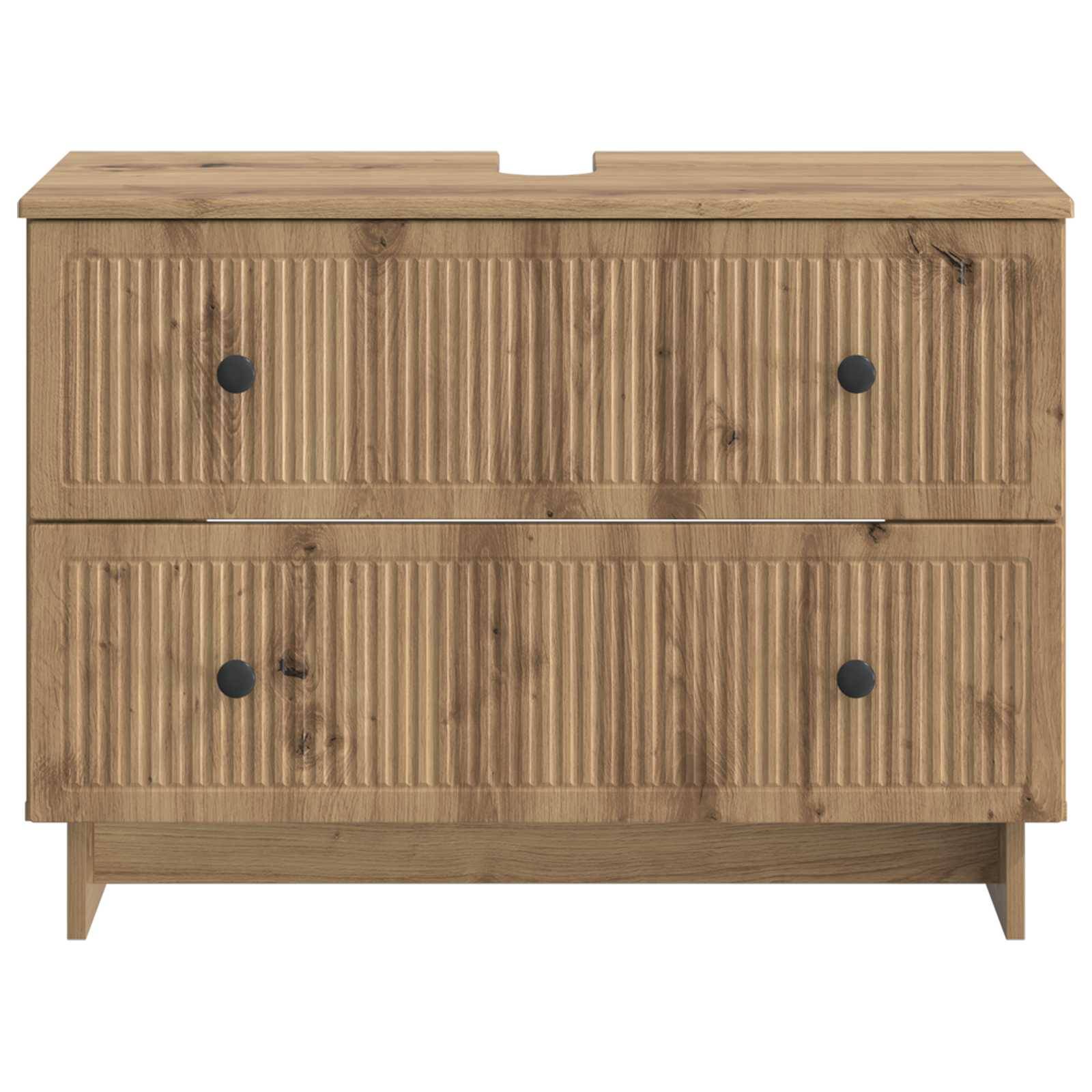 vidaXL Waschbeckenschrank EDE Artisan-Eiche 82 x 41 x 59 cm