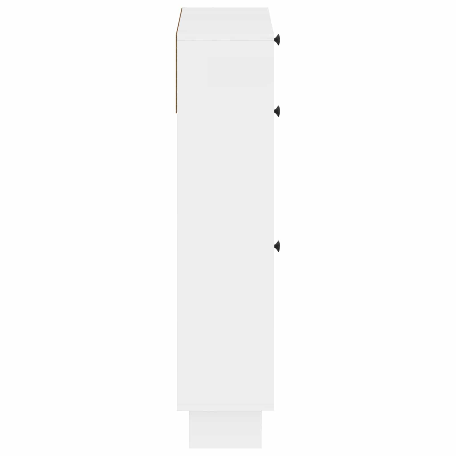 vidaXL Schuhschrank EDE 78 x 24 x 103 cm Holzwerkstoff Hochglanz Weiß