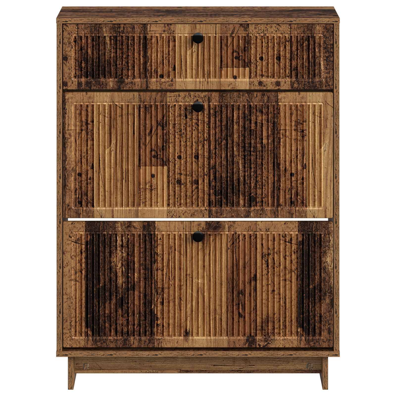 vidaXL Schuhschrank EDE 78 x 24 x 103 cm Holzwerkstoff Altholz