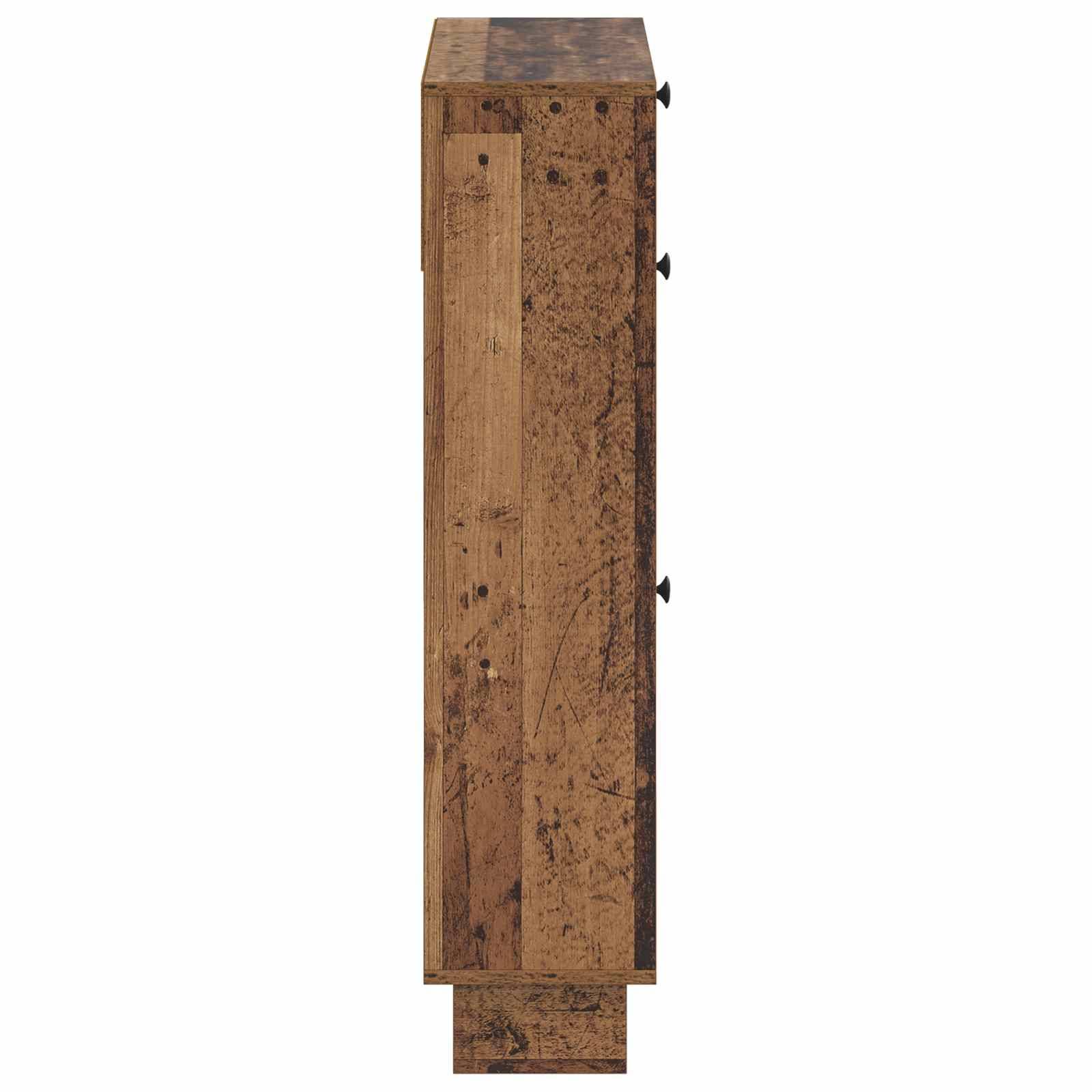 vidaXL Schuhschrank EDE 78 x 24 x 103 cm Holzwerkstoff Altholz