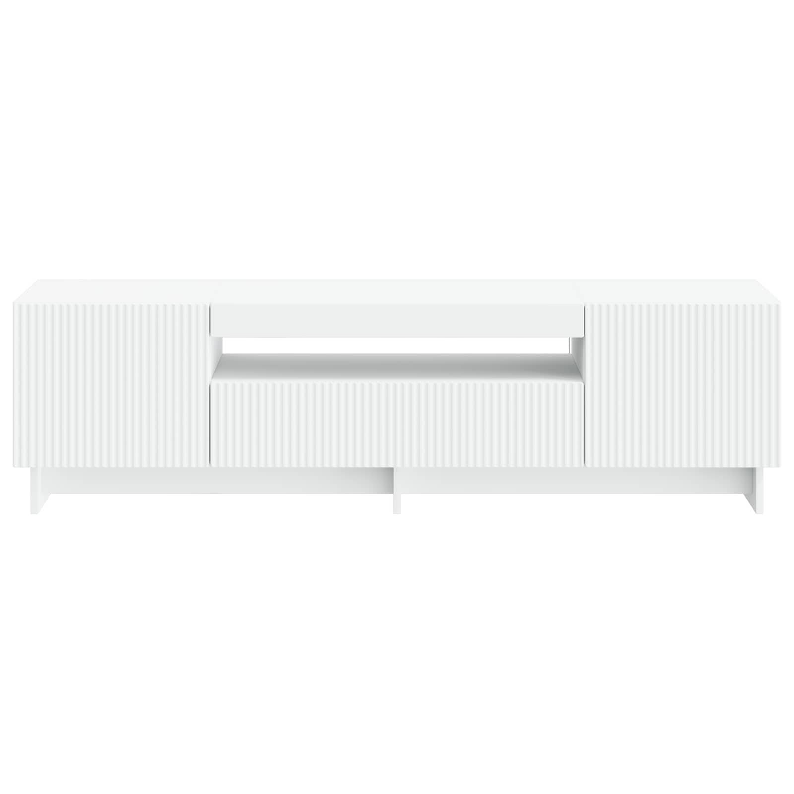 vidaXL LED-TV-Schrank Weiß Holzwerkstoff